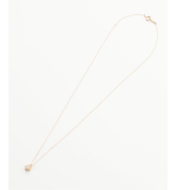 Lilas by Spick&Span「ラインテクスチャーアローダイヤパヴェネックレス K10」|ネックレス|