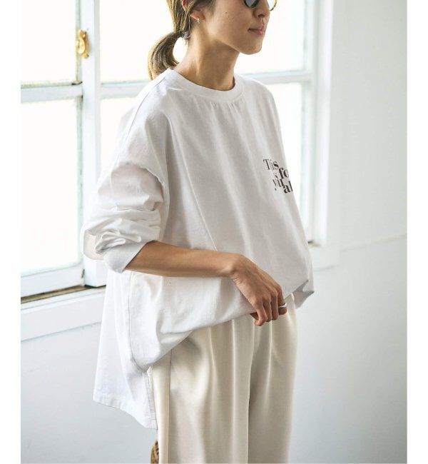 FRAMeWORK「≪追加≫【haru&times;FRAMeWORK】ロゴロンT2」|Tシャツ・カットソー|