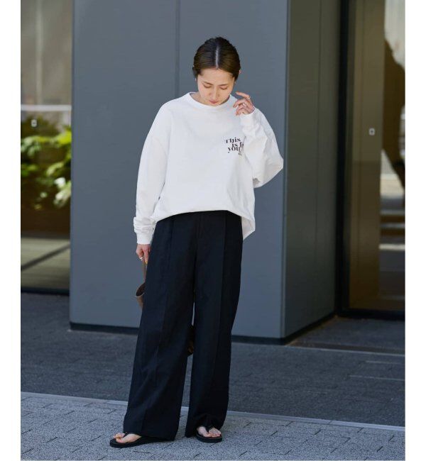 FRAMeWORK「≪追加≫【haru&times;FRAMeWORK】ロゴロンT2」|Tシャツ・カットソー|