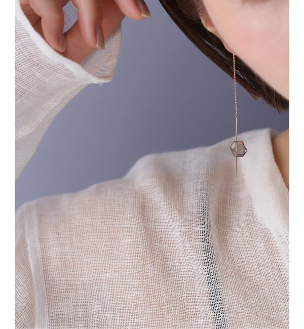 Lilas by Spick&Span「スラストスモーキーアメリカンピアス K10（片耳）」|ピアス|