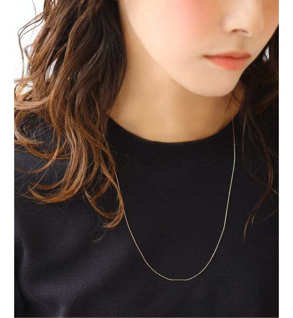 Lilas by Spick&Span「シャインカットアズキチェーンネックレス 50cm K10」|ネックレス|