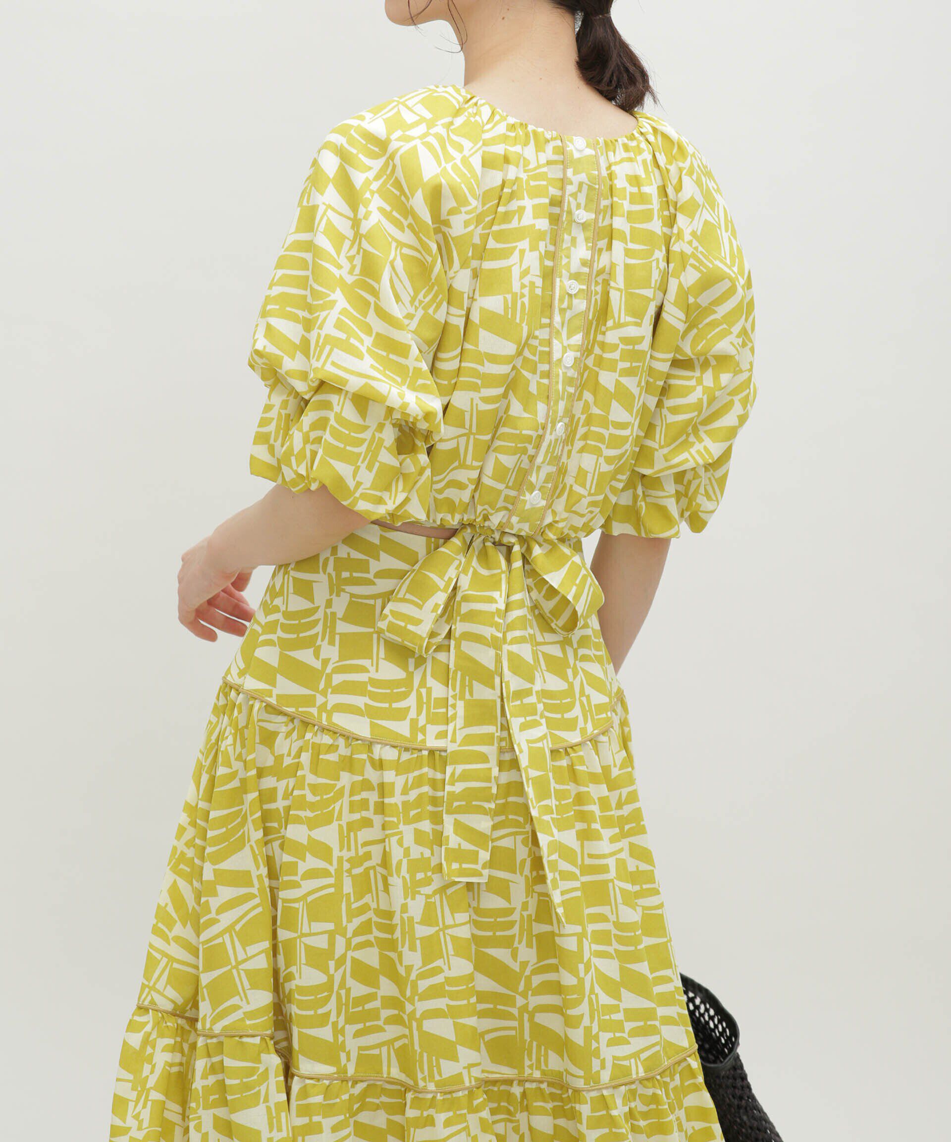 nano･universe「LB.03/幾何学柄バルーンスリーブブラウス」|シャツ・ブラウス|