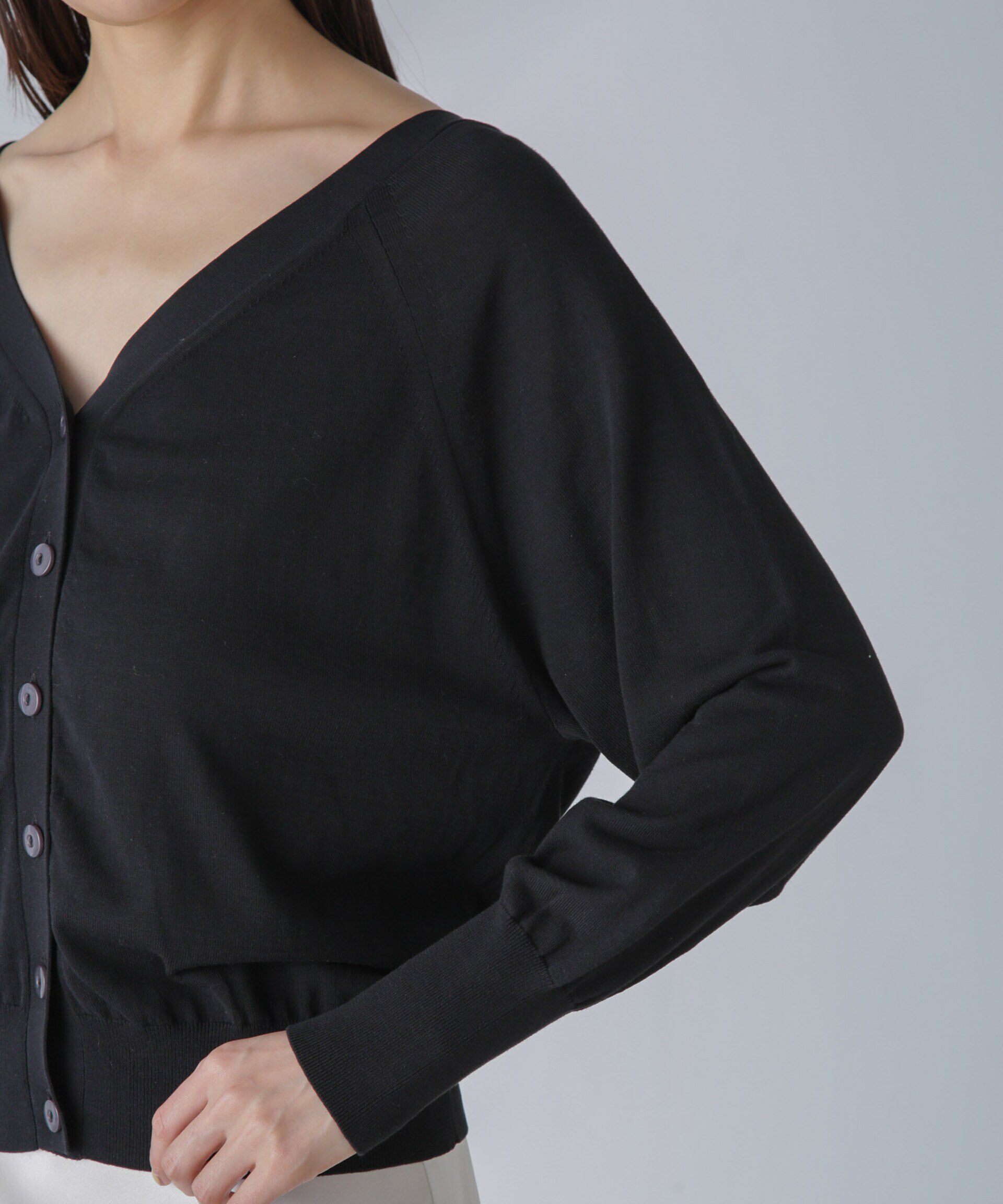 nano･universe「TEKNICO GIZA前後2wayカーディガン」|ニット・セーター|