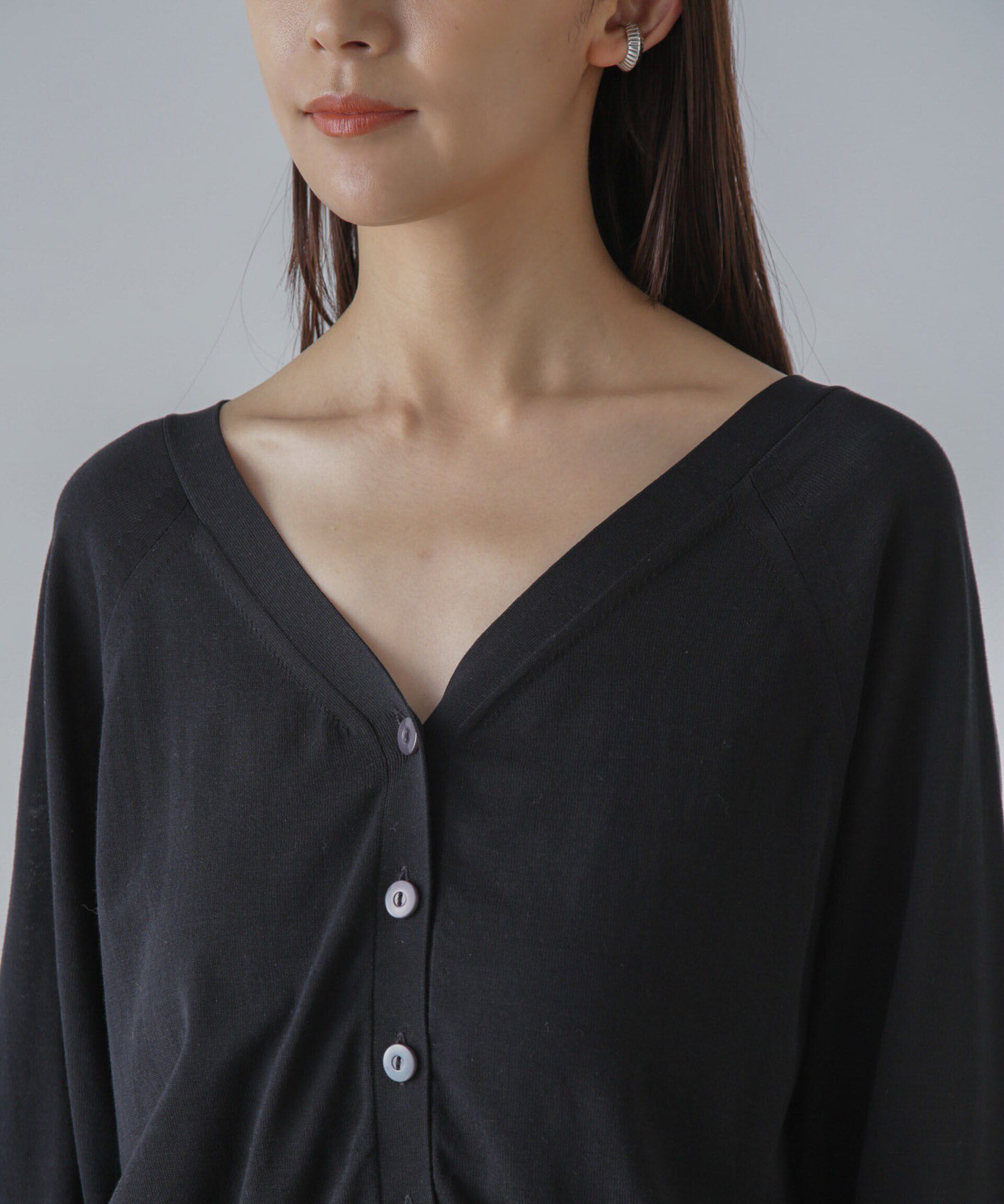 nano･universe「TEKNICO GIZA前後2wayカーディガン」|ニット・セーター|