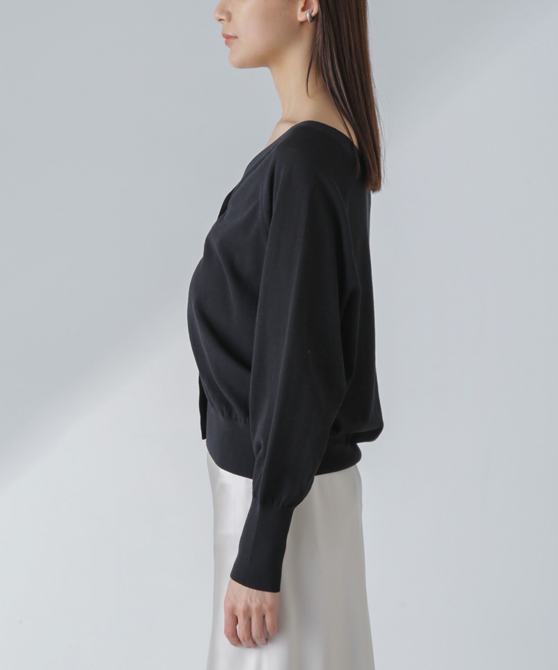 nano･universe「TEKNICO GIZA前後2wayカーディガン」|ニット・セーター|