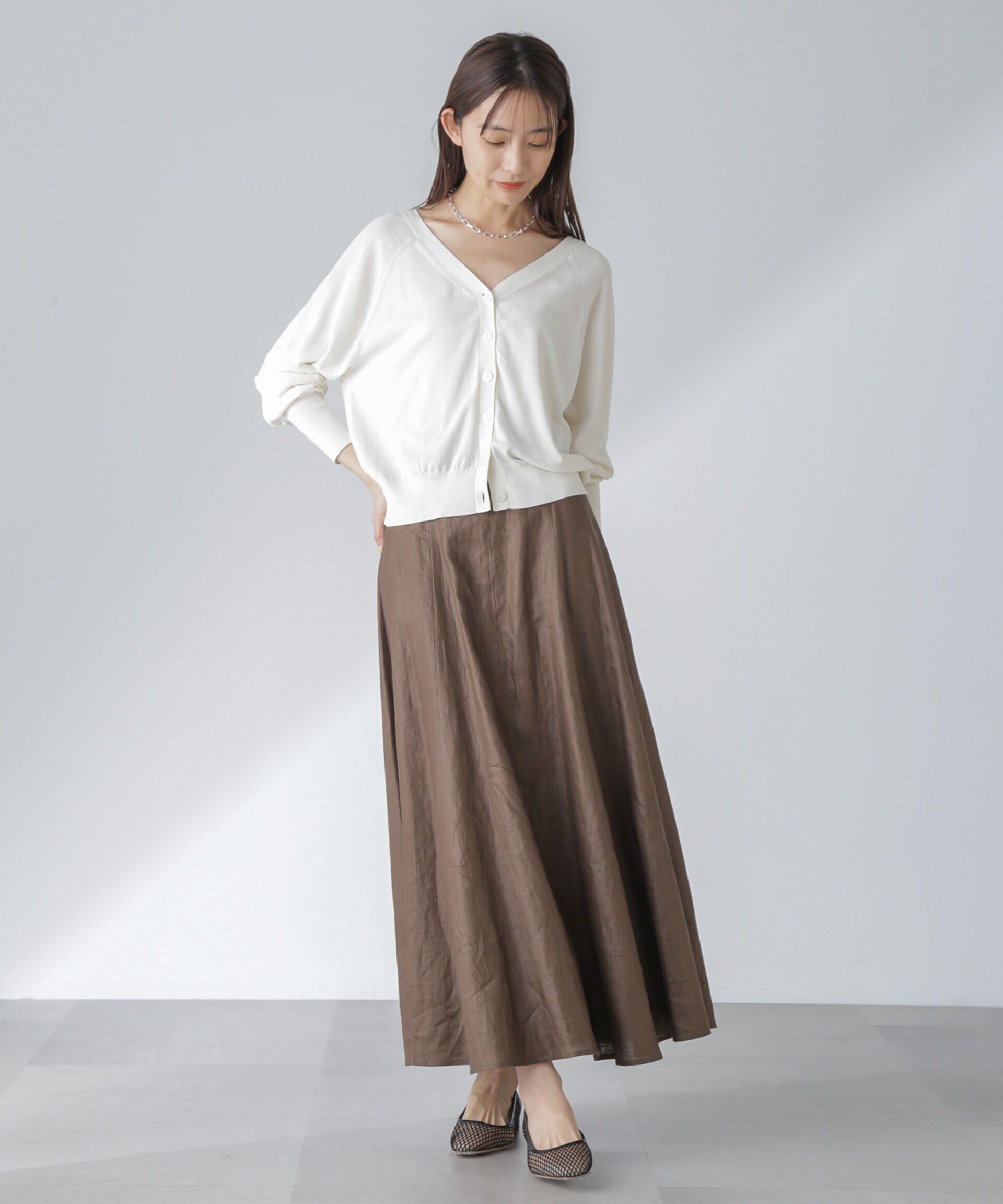 nano･universe「TEKNICO GIZA前後2wayカーディガン」|ニット・セーター|