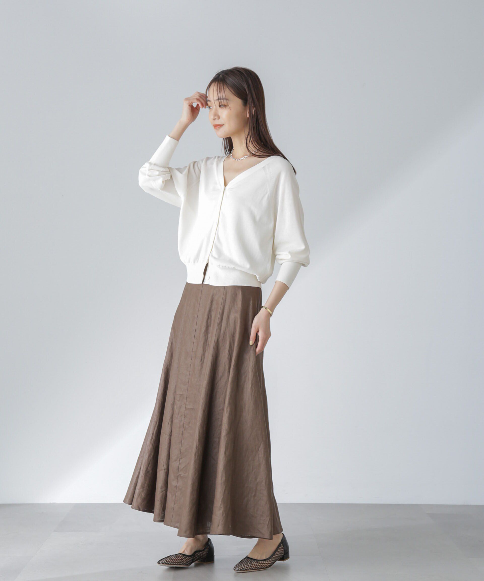 nano･universe「TEKNICO GIZA前後2wayカーディガン」|ニット・セーター|