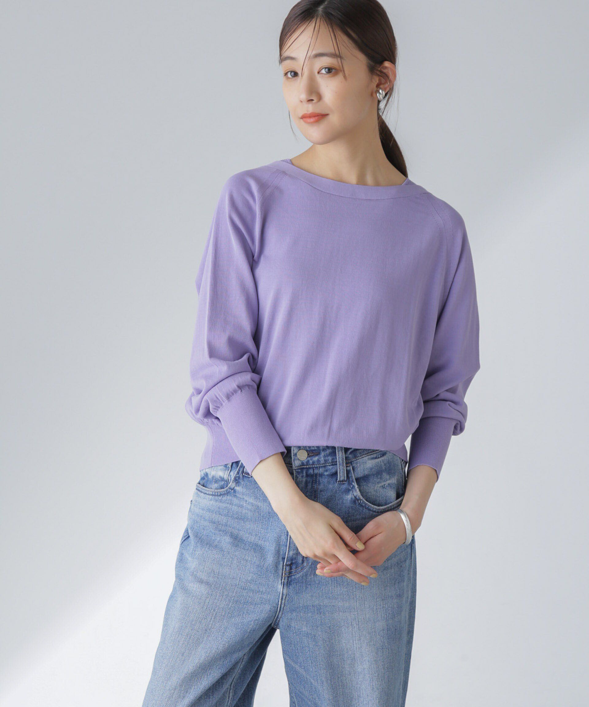 nano･universe「TEKNICO GIZA前後2wayカーディガン」|ニット・セーター|