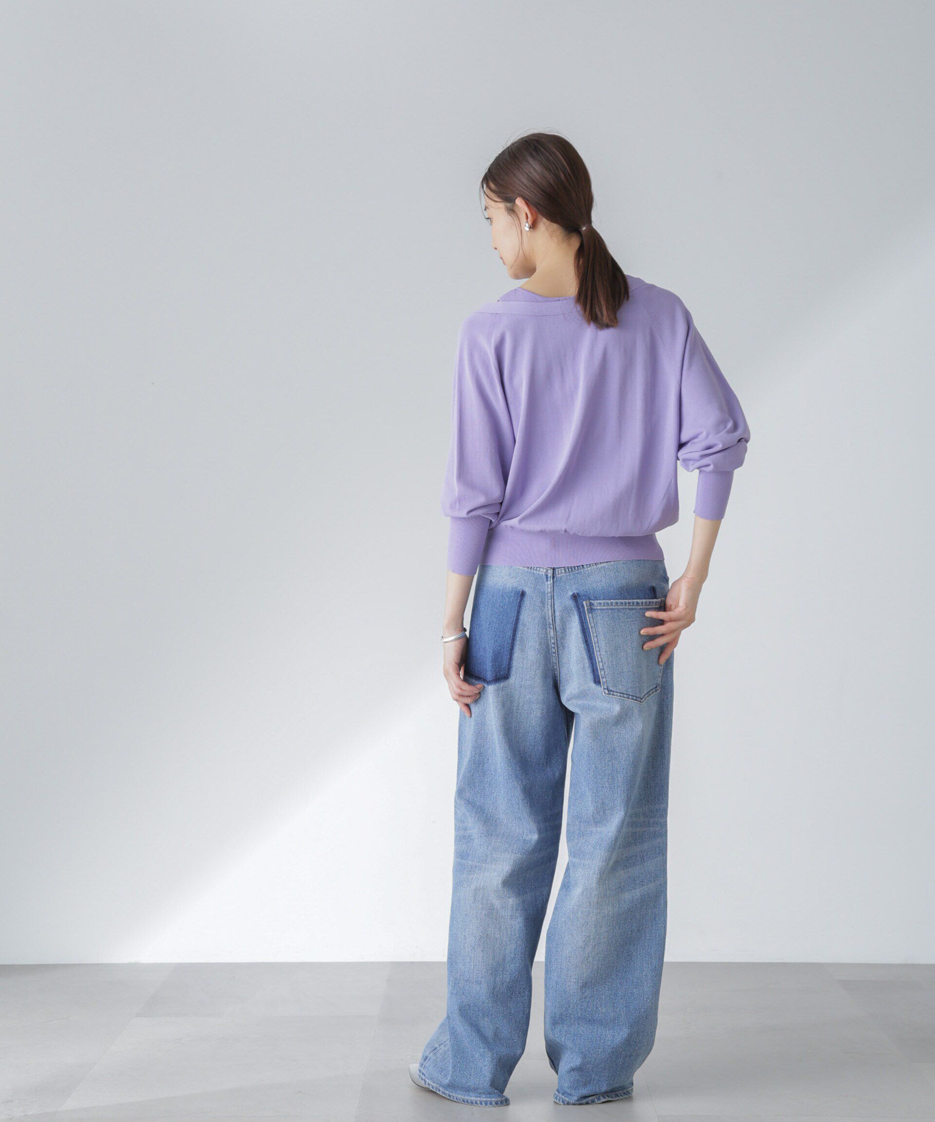 nano･universe「TEKNICO GIZA前後2wayカーディガン」|ニット・セーター|