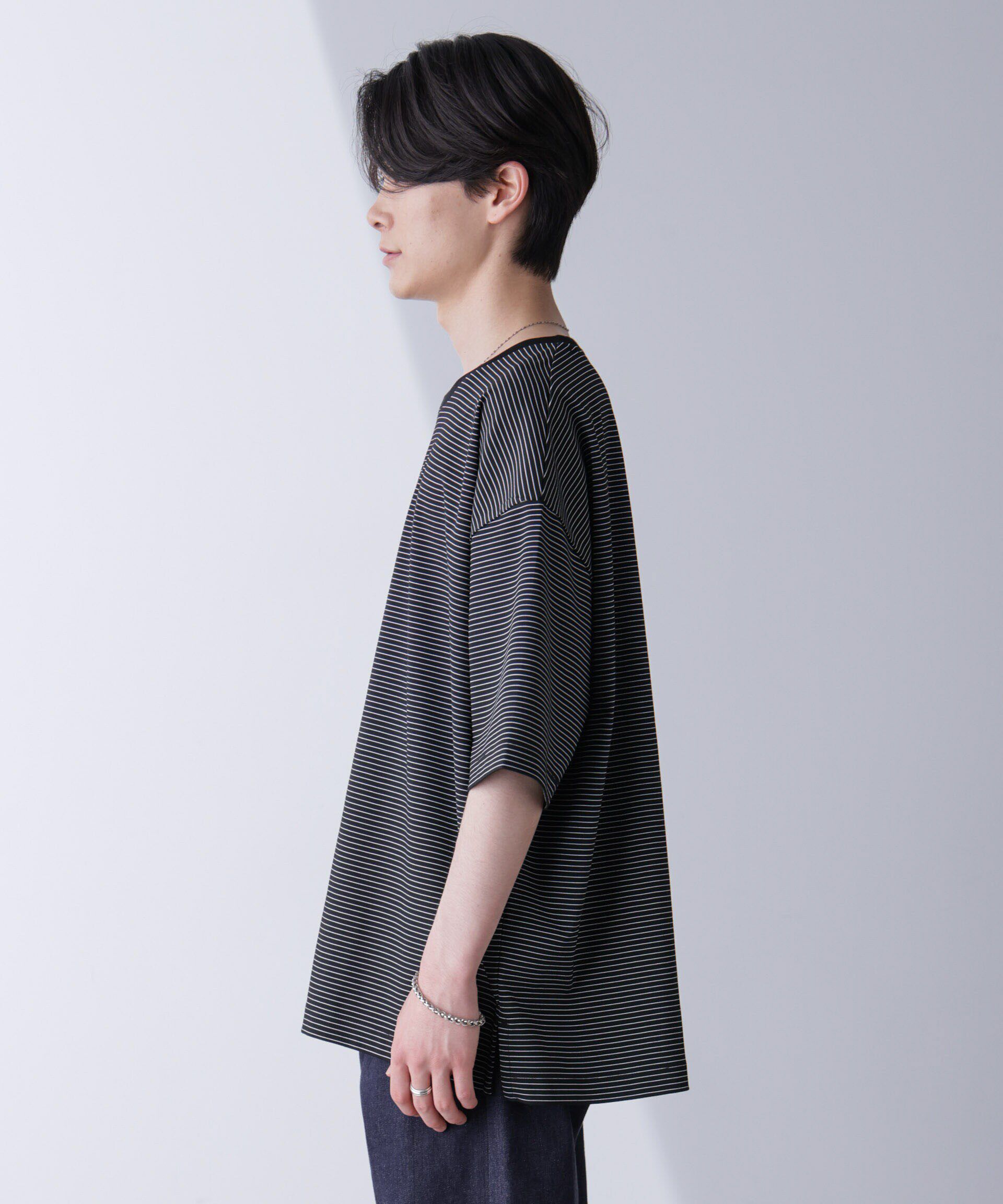 nano･universe「ビッグシルエットボーダーTシャツ 半袖」|Tシャツ・カットソー|