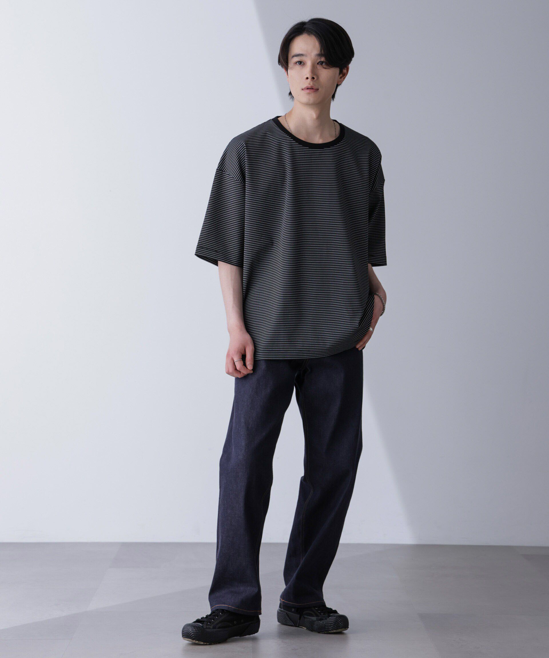 nano･universe「ビッグシルエットボーダーTシャツ 半袖」|Tシャツ・カットソー|