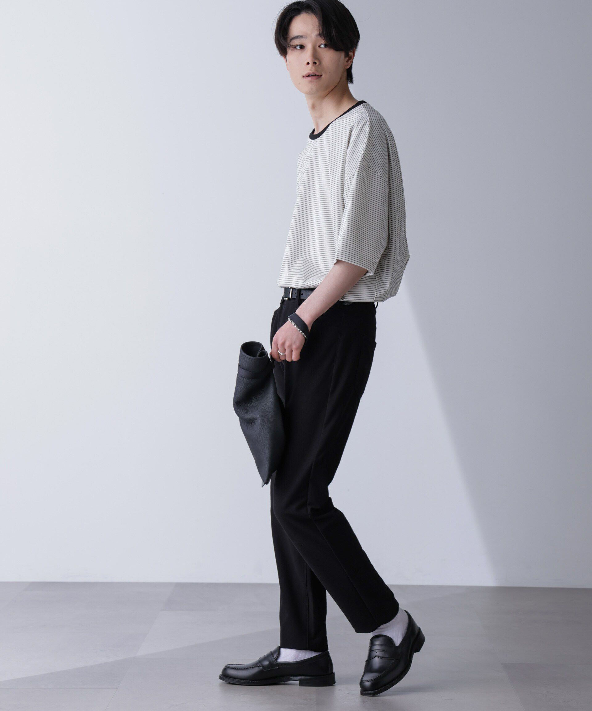 nano･universe「ビッグシルエットボーダーTシャツ 半袖」|Tシャツ・カットソー|