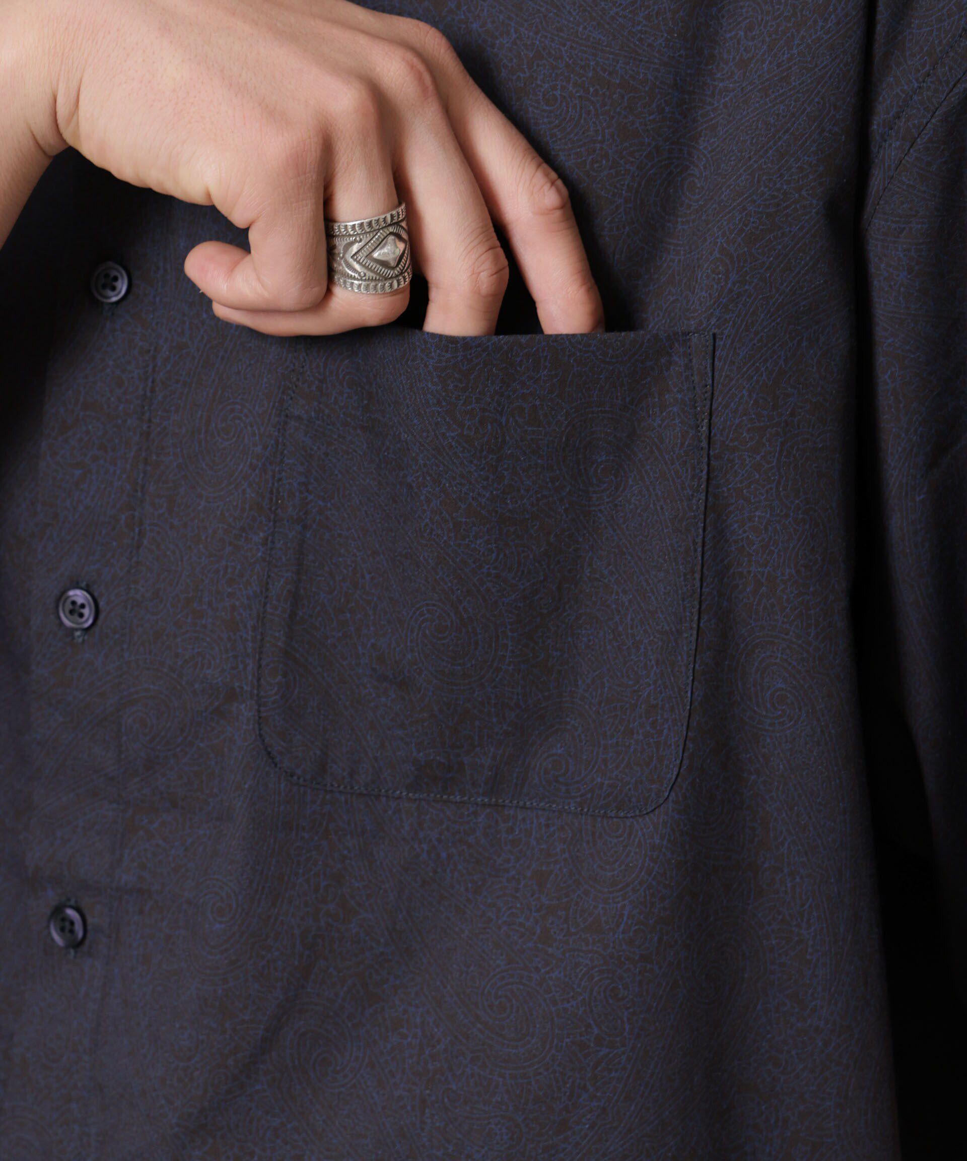 nano･universe「ペイズリーリラックスシャツ 半袖」|シャツ・ブラウス|