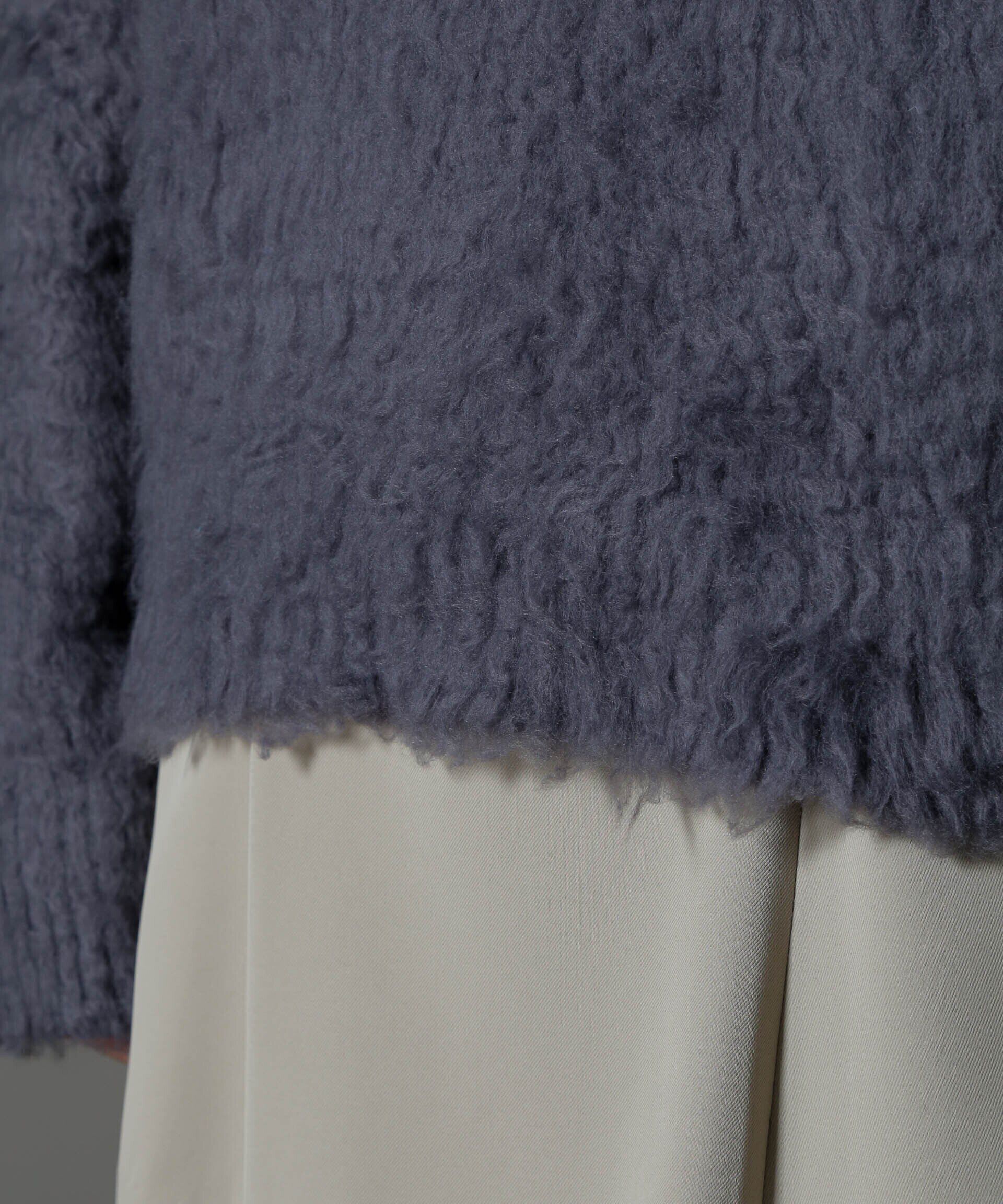 nano･universe「カール起毛クルーネックニット」|ニット・セーター|