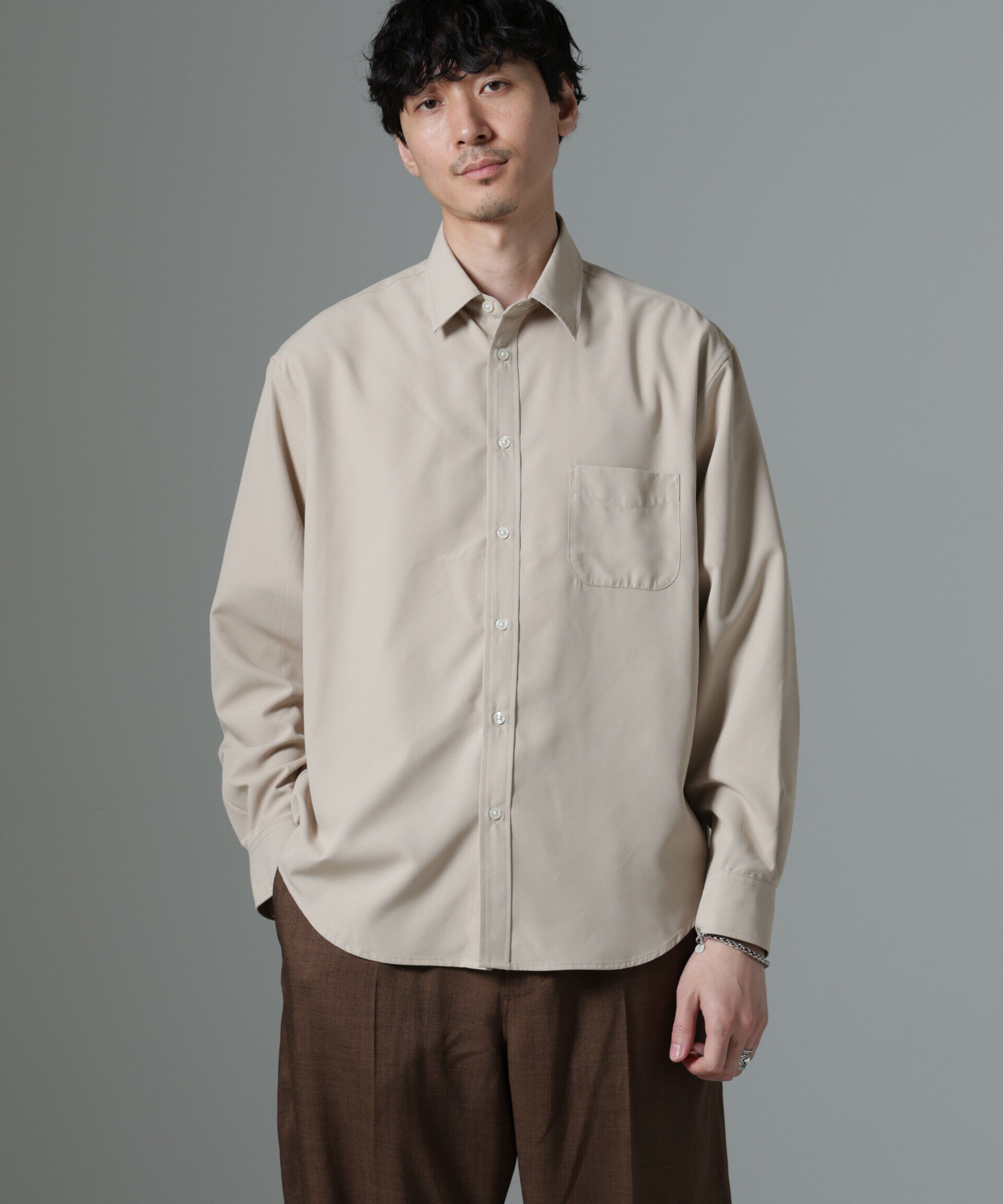 nano･universe「AMATA コットンタッチレギュラーカラーシャツ」|シャツ・ブラウス|