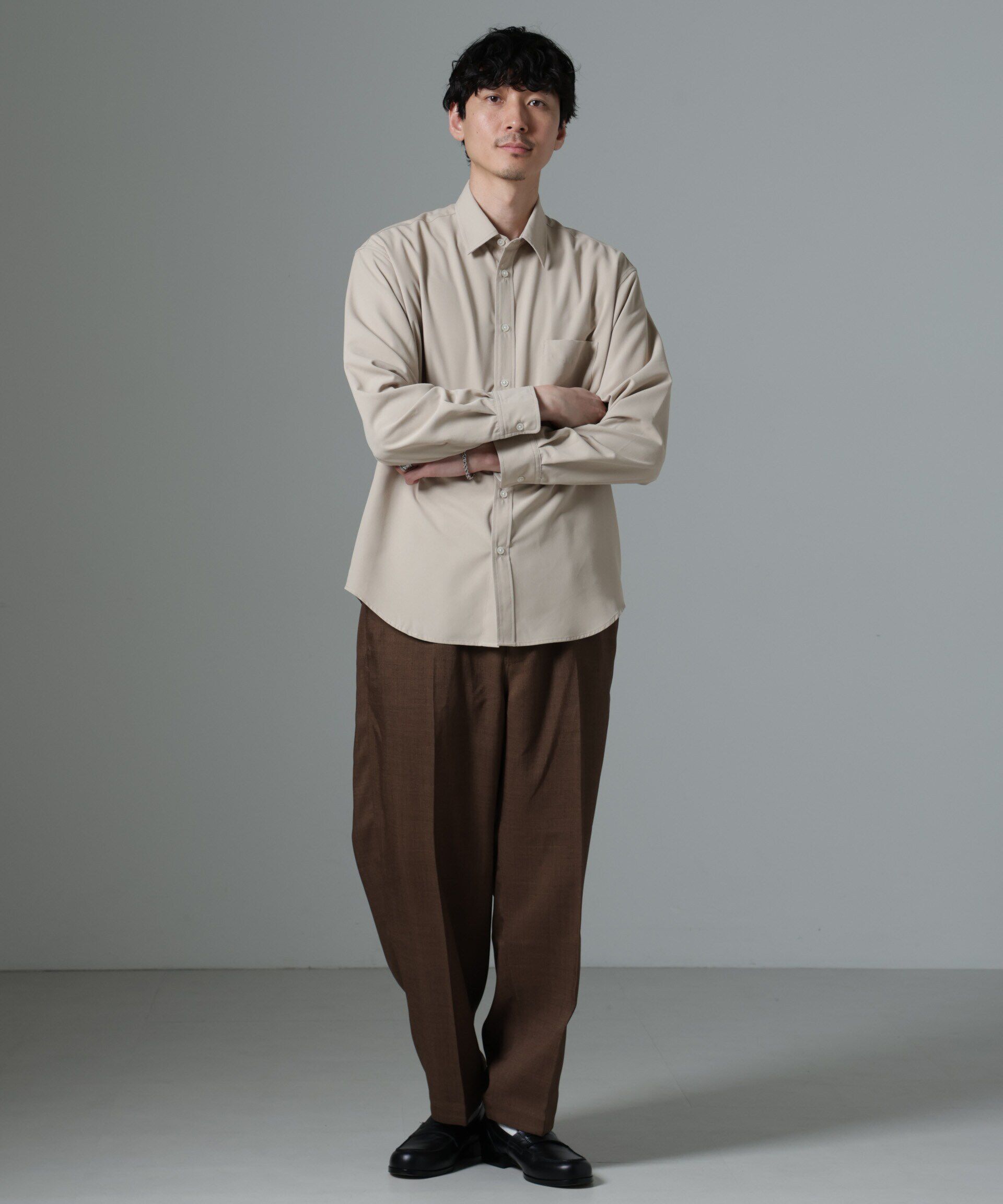 nano･universe「AMATA コットンタッチレギュラーカラーシャツ」|シャツ・ブラウス|