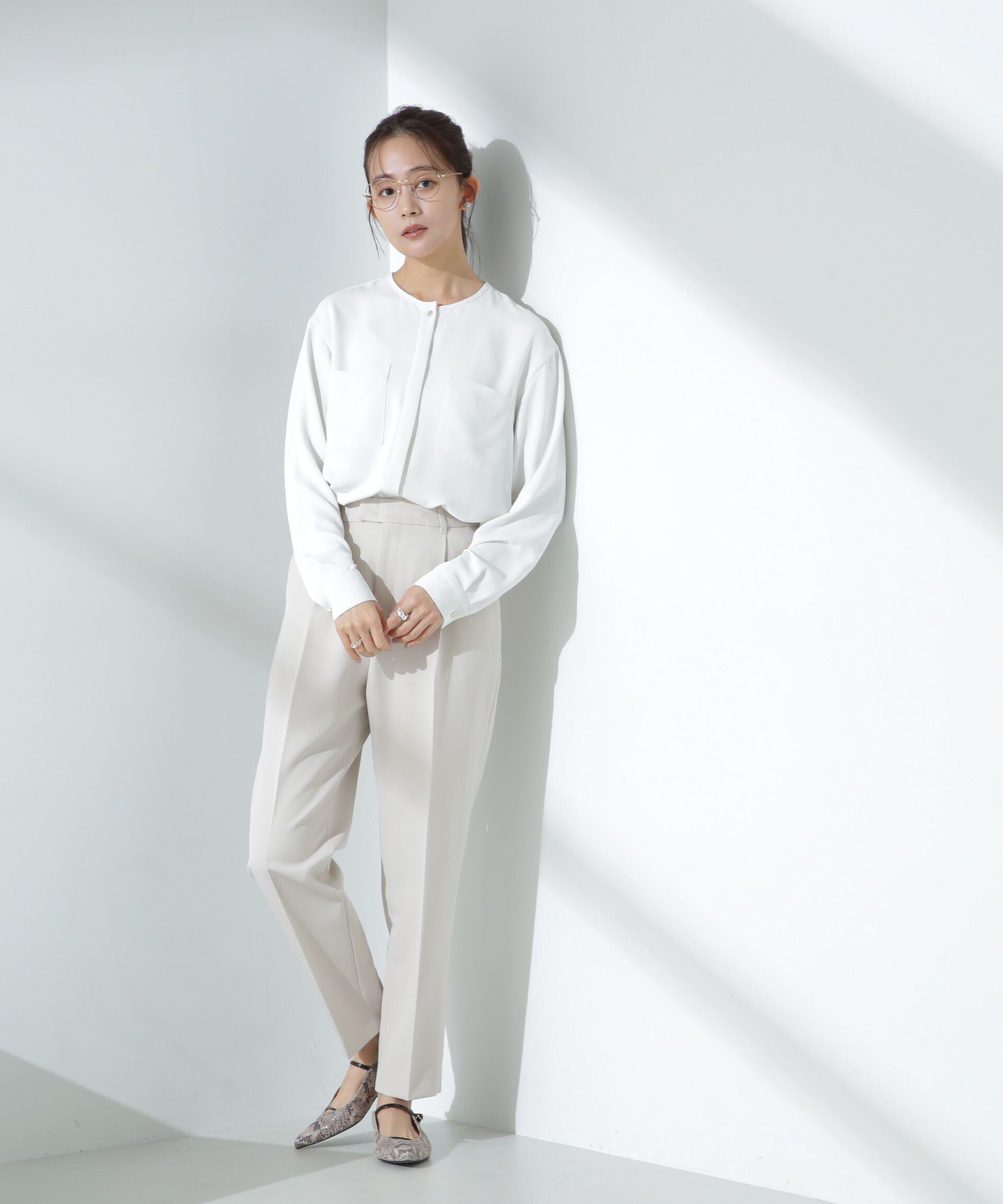 nano･universe「Ｗポケットブラウス」|シャツ・ブラウス|