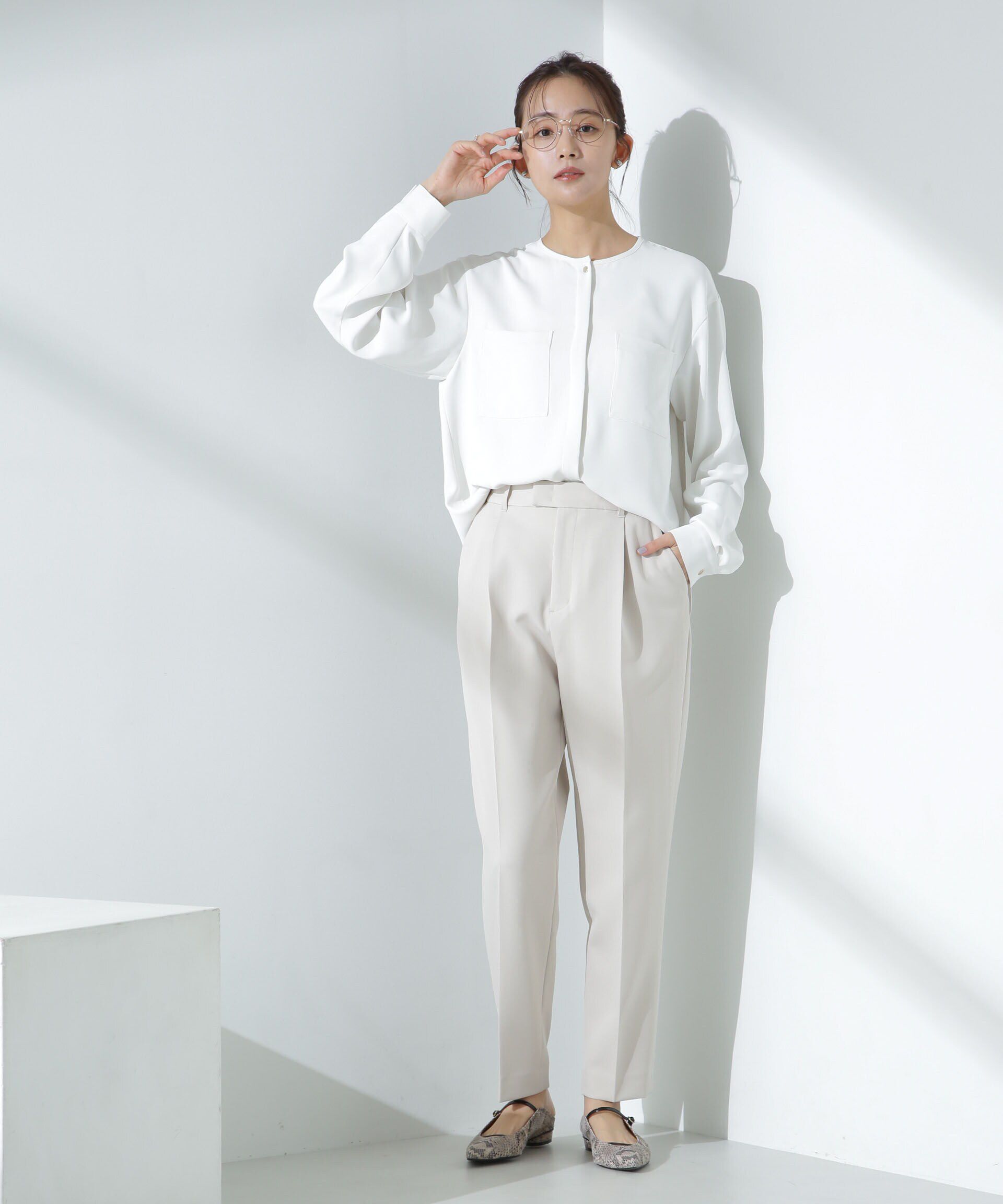 nano･universe「Ｗポケットブラウス」|シャツ・ブラウス|