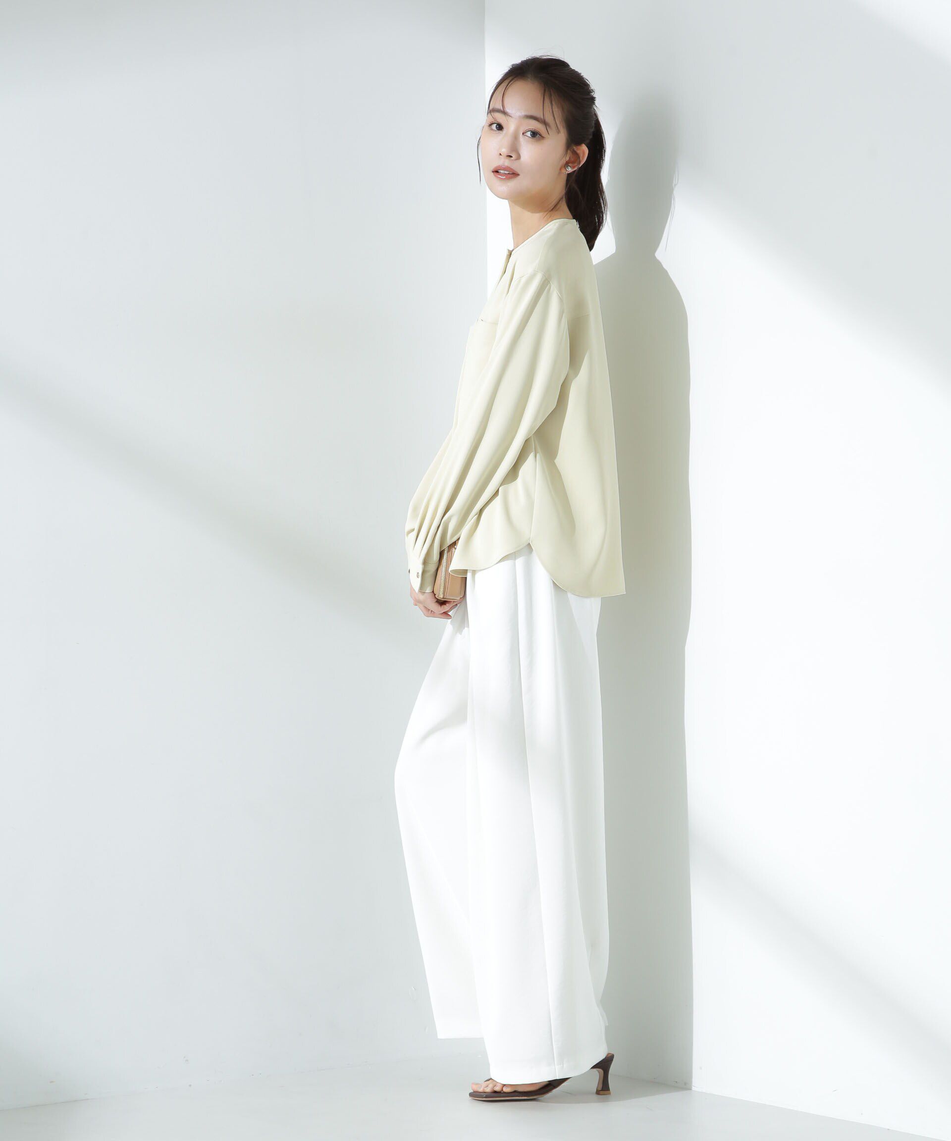 nano･universe「Ｗポケットブラウス」|シャツ・ブラウス|