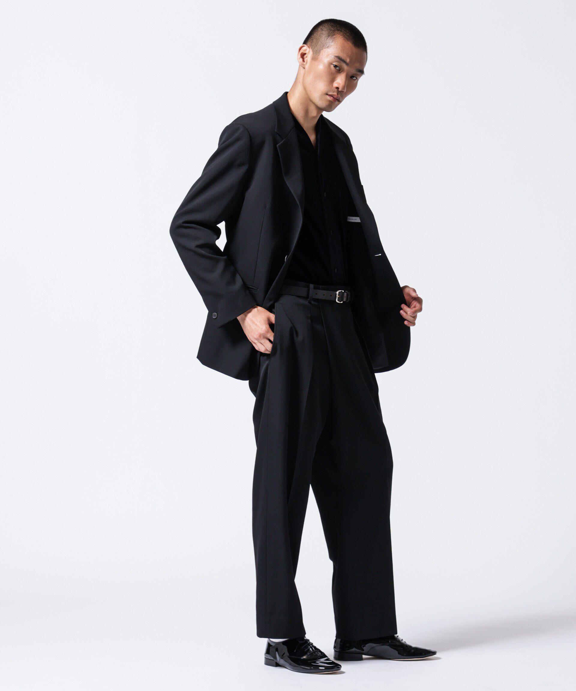 nano･universe「「ASSEMBLANC」2/60ウールラップディティールトラウザー(セットアップ可)」|スーツ|