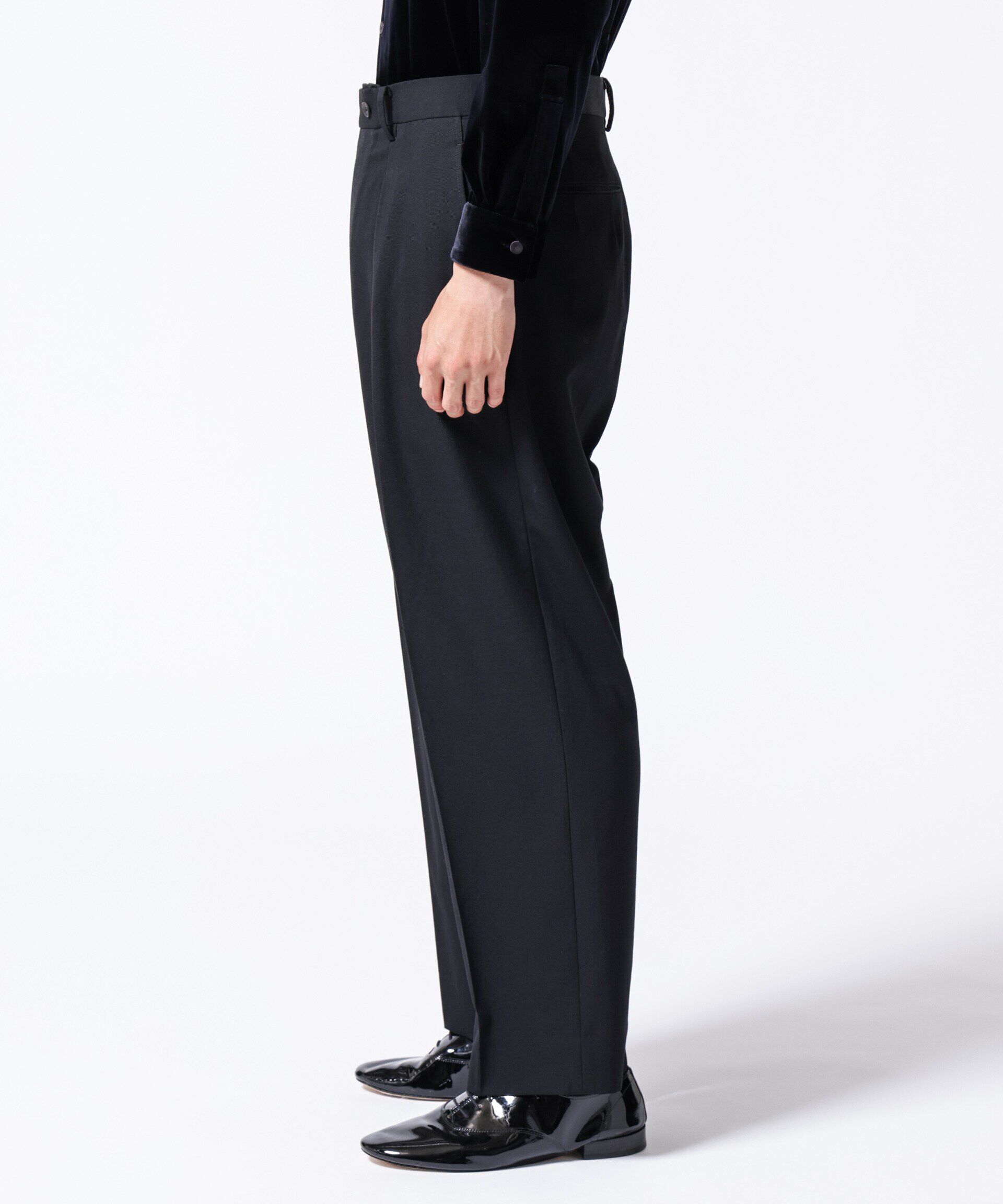 nano･universe「「ASSEMBLANC」2/60ウールラップディティールトラウザー(セットアップ可)」|スーツ|