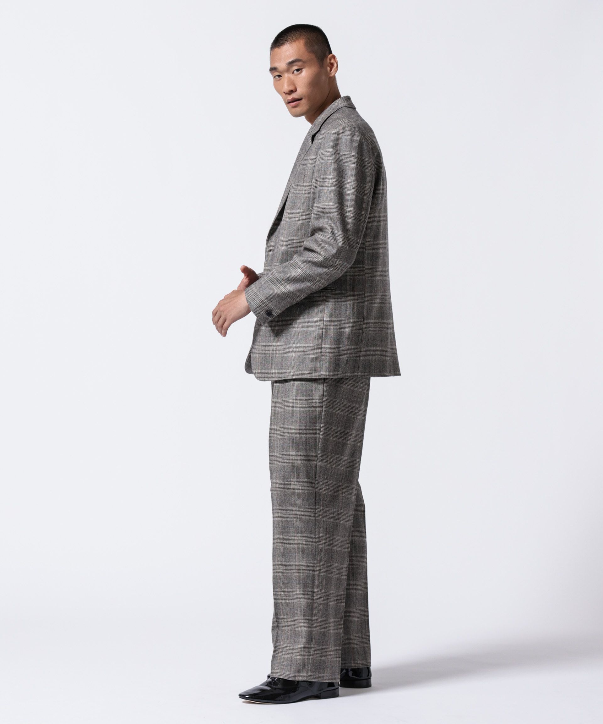 nano･universe「「ASSEMBLANC」2/60ウールラップディティールトラウザー(セットアップ可)」|スーツ|