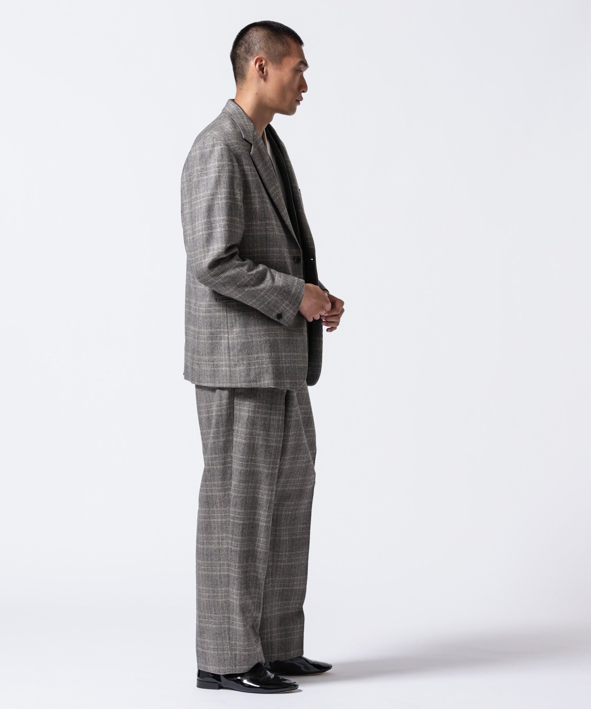 nano･universe「「ASSEMBLANC」2/60ウールラップディティールトラウザー(セットアップ可)」|スーツ|