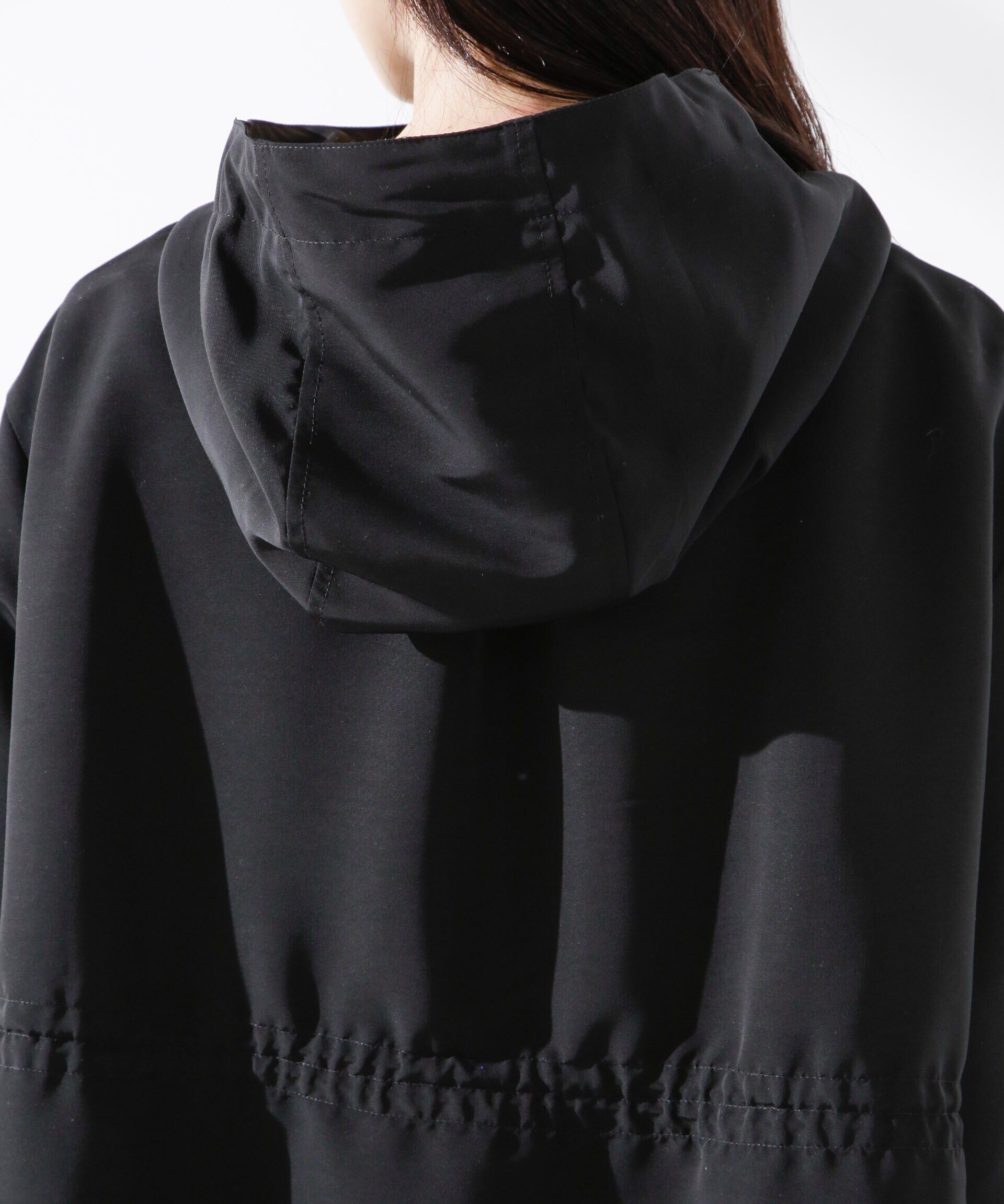 nano･universe「撥水グログランフードブルゾン」|ブルゾン・スタジャン|