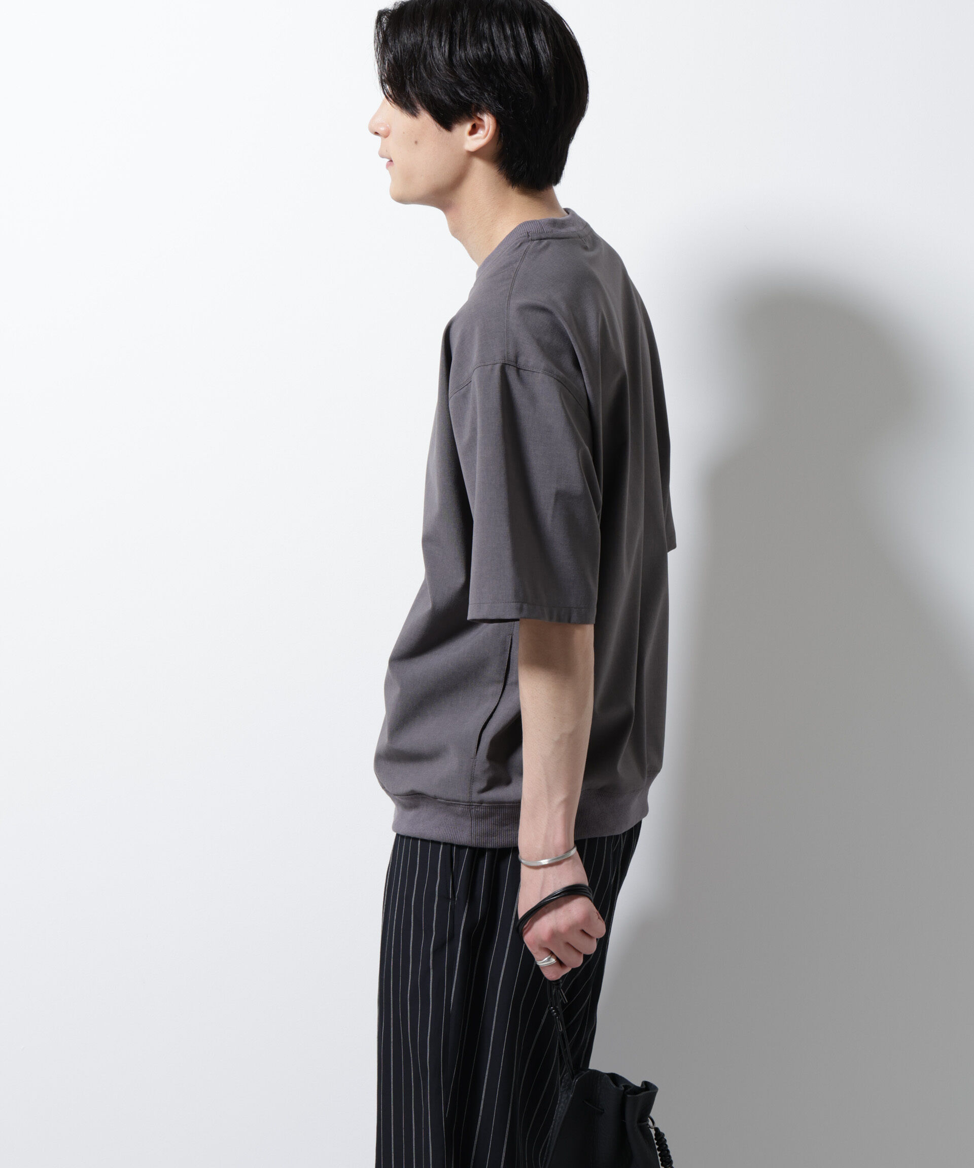 nano･universe「エアリーストレッチ布帛Tシャツ」|シャツ・ブラウス|