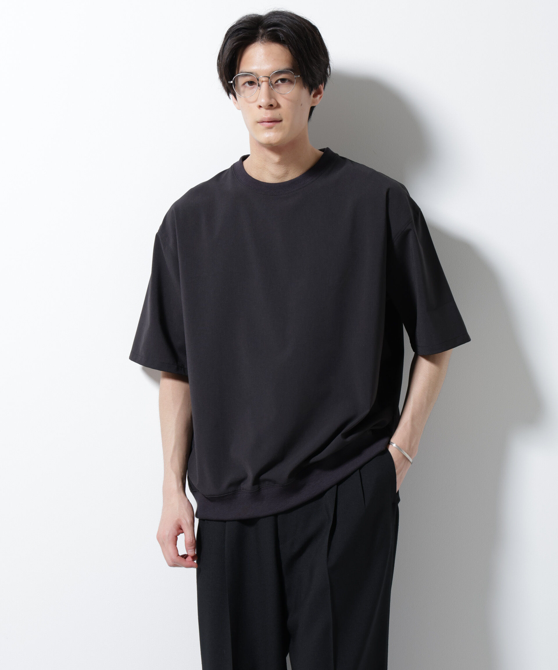 nano･universe「エアリーストレッチ布帛Tシャツ」|シャツ・ブラウス|