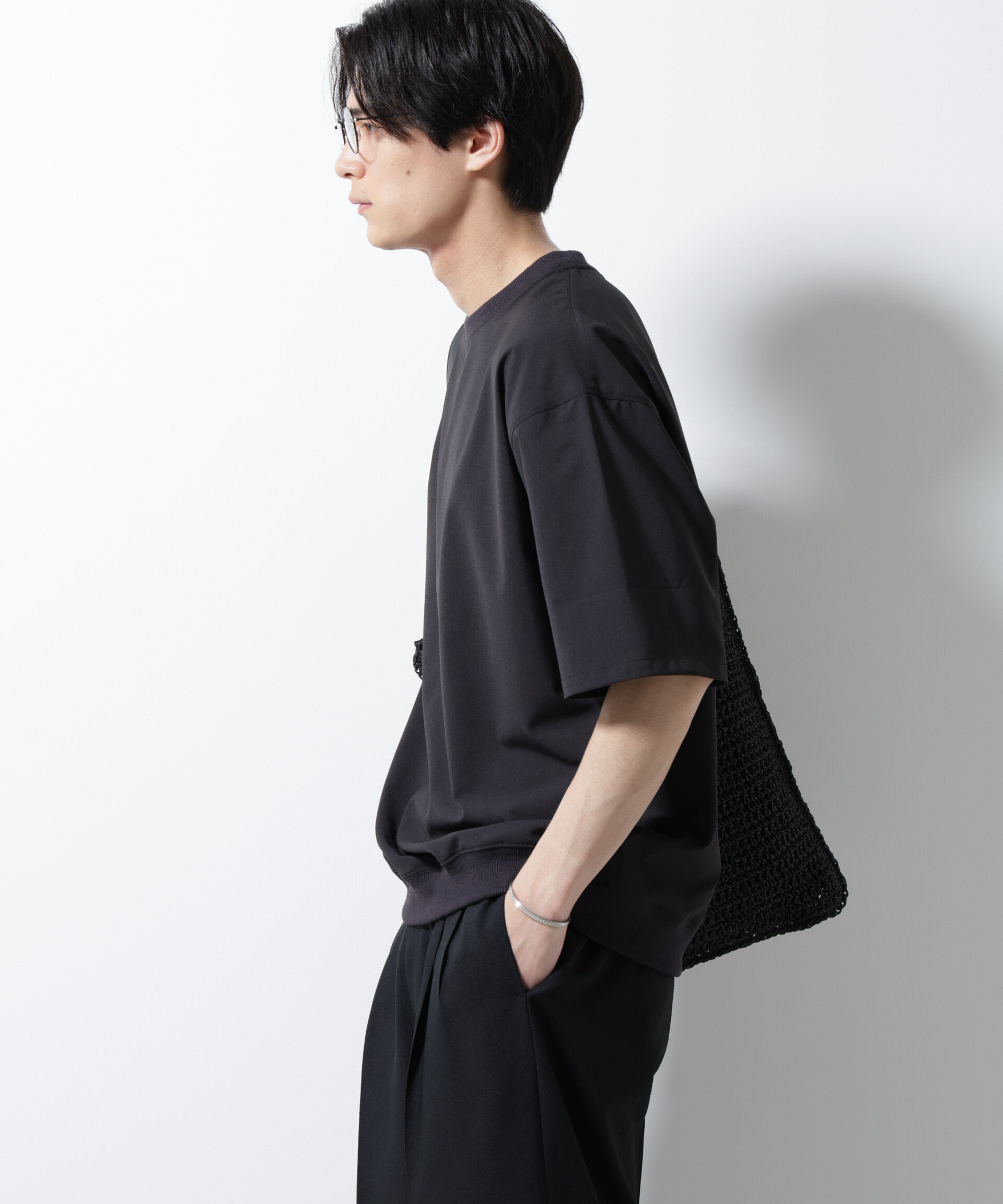 nano･universe「エアリーストレッチ布帛Tシャツ」|シャツ・ブラウス|