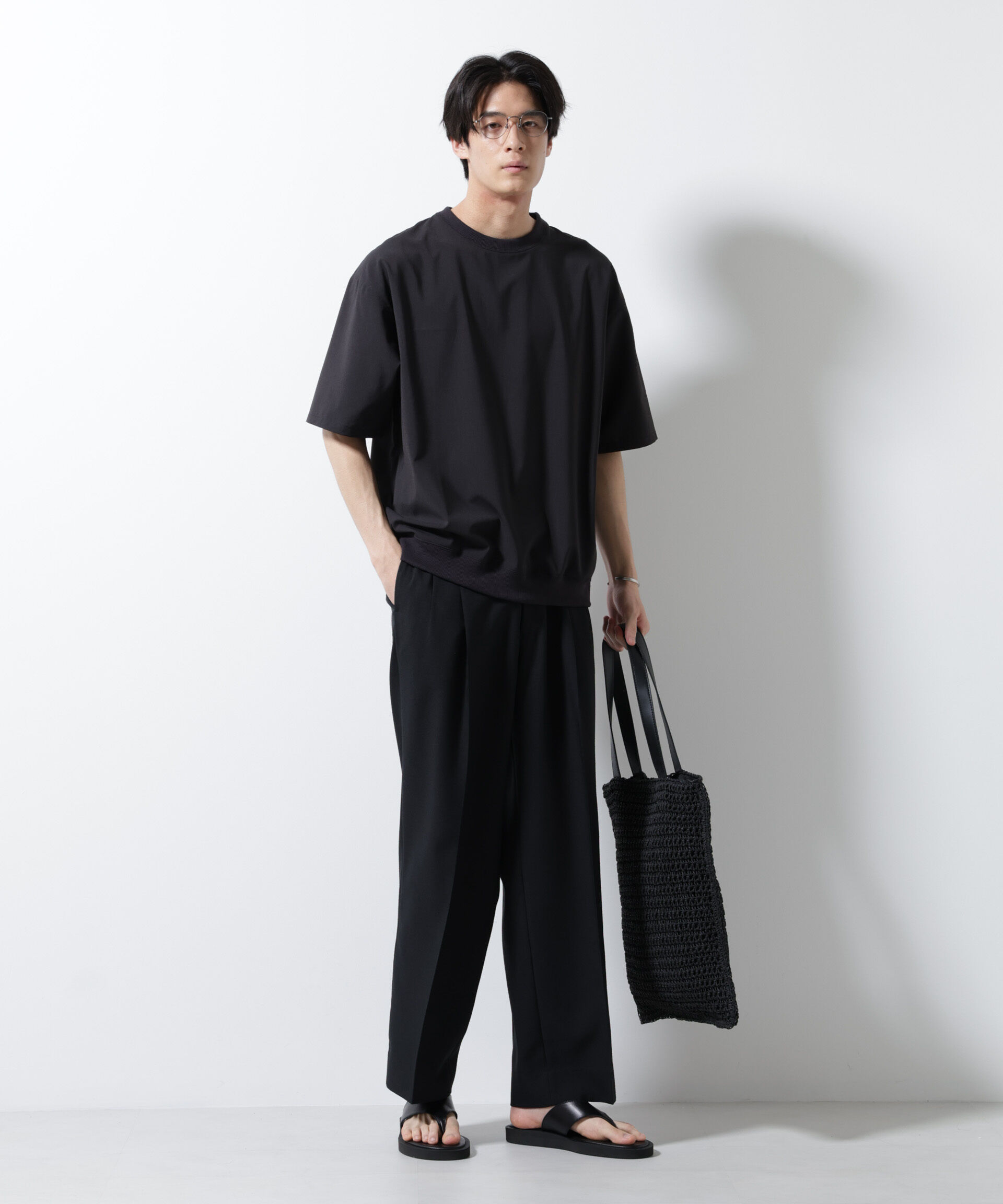 nano･universe「エアリーストレッチ布帛Tシャツ」|シャツ・ブラウス|