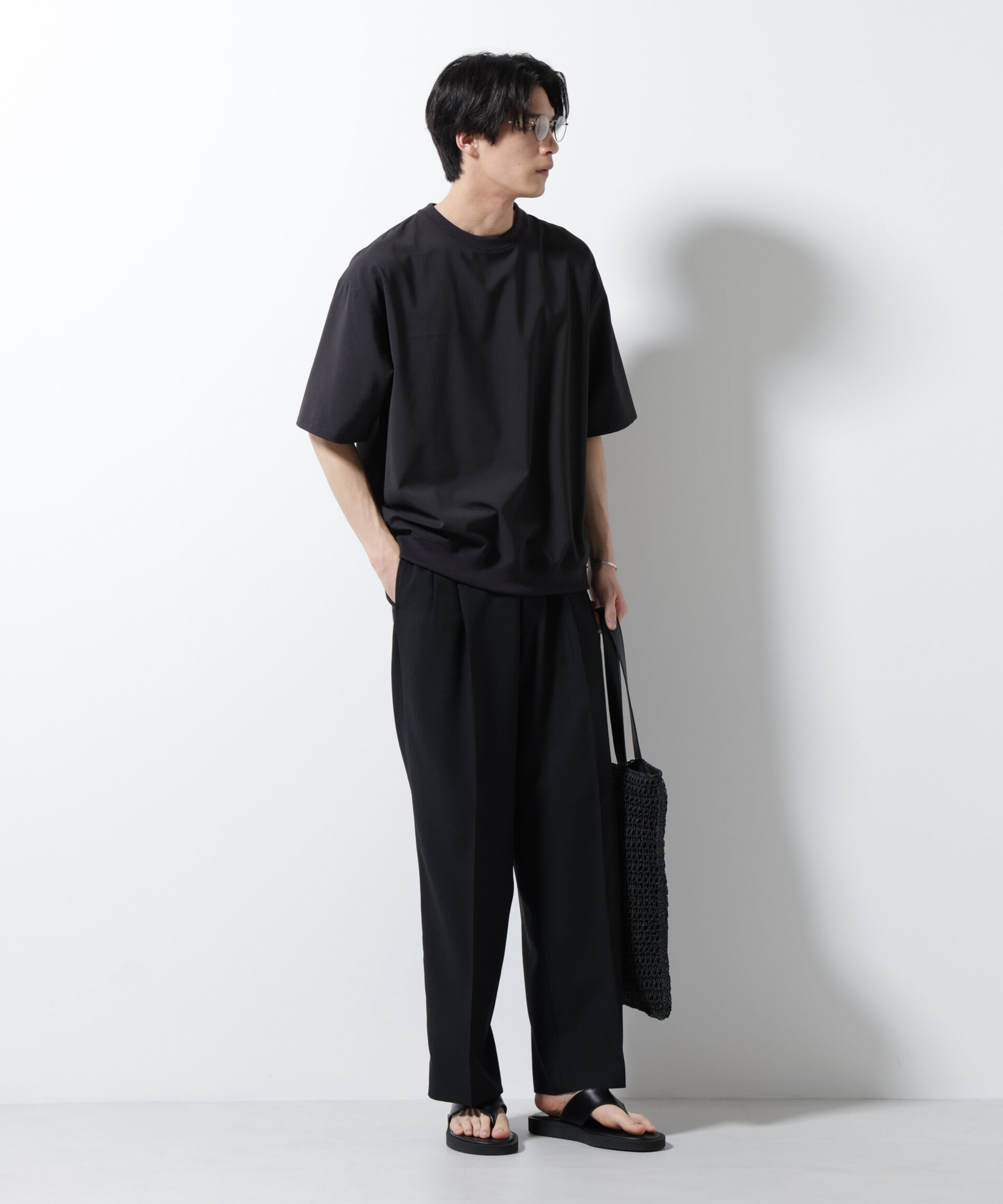 nano･universe「エアリーストレッチ布帛Tシャツ」|シャツ・ブラウス|