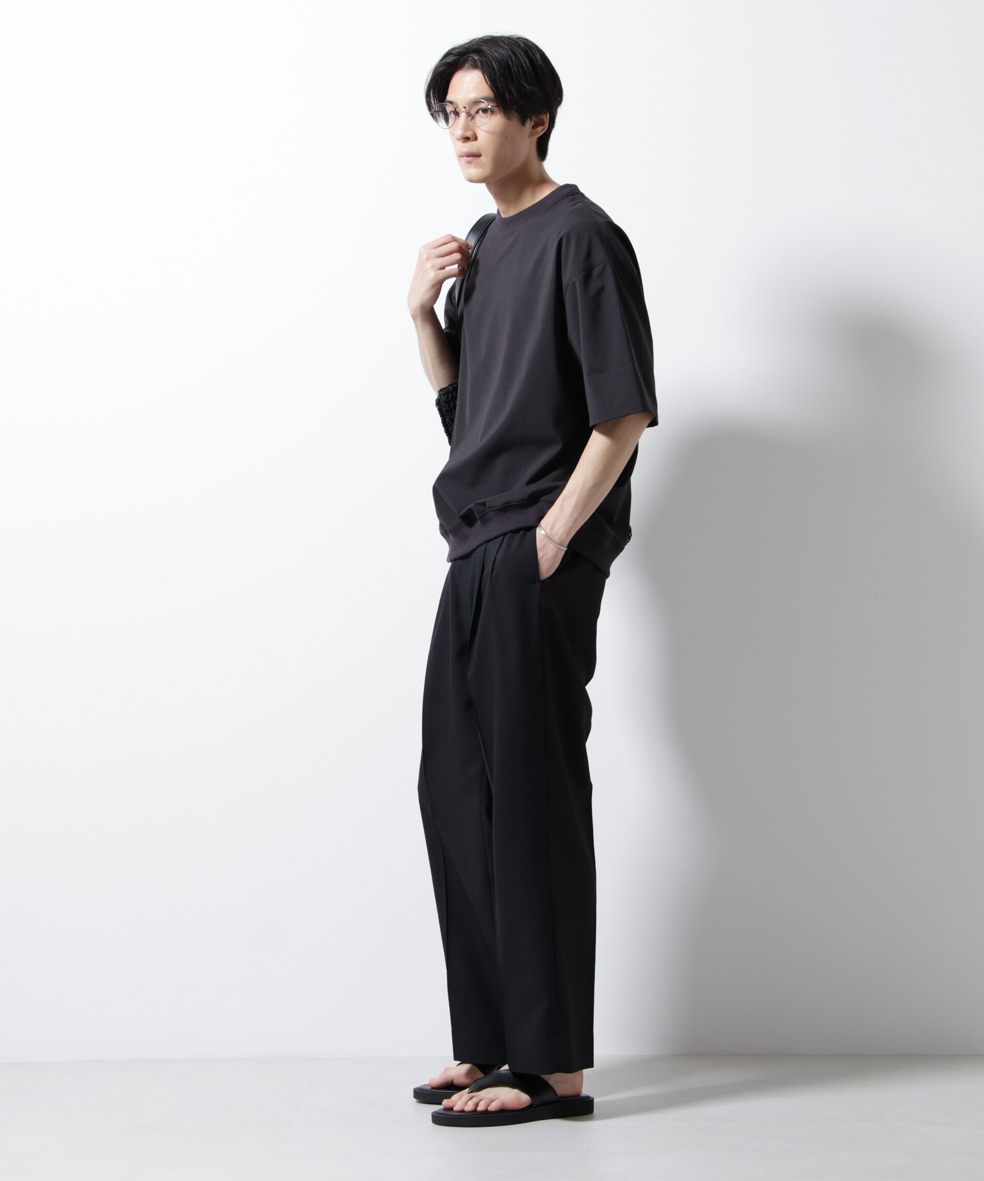 nano･universe「エアリーストレッチ布帛Tシャツ」|シャツ・ブラウス|