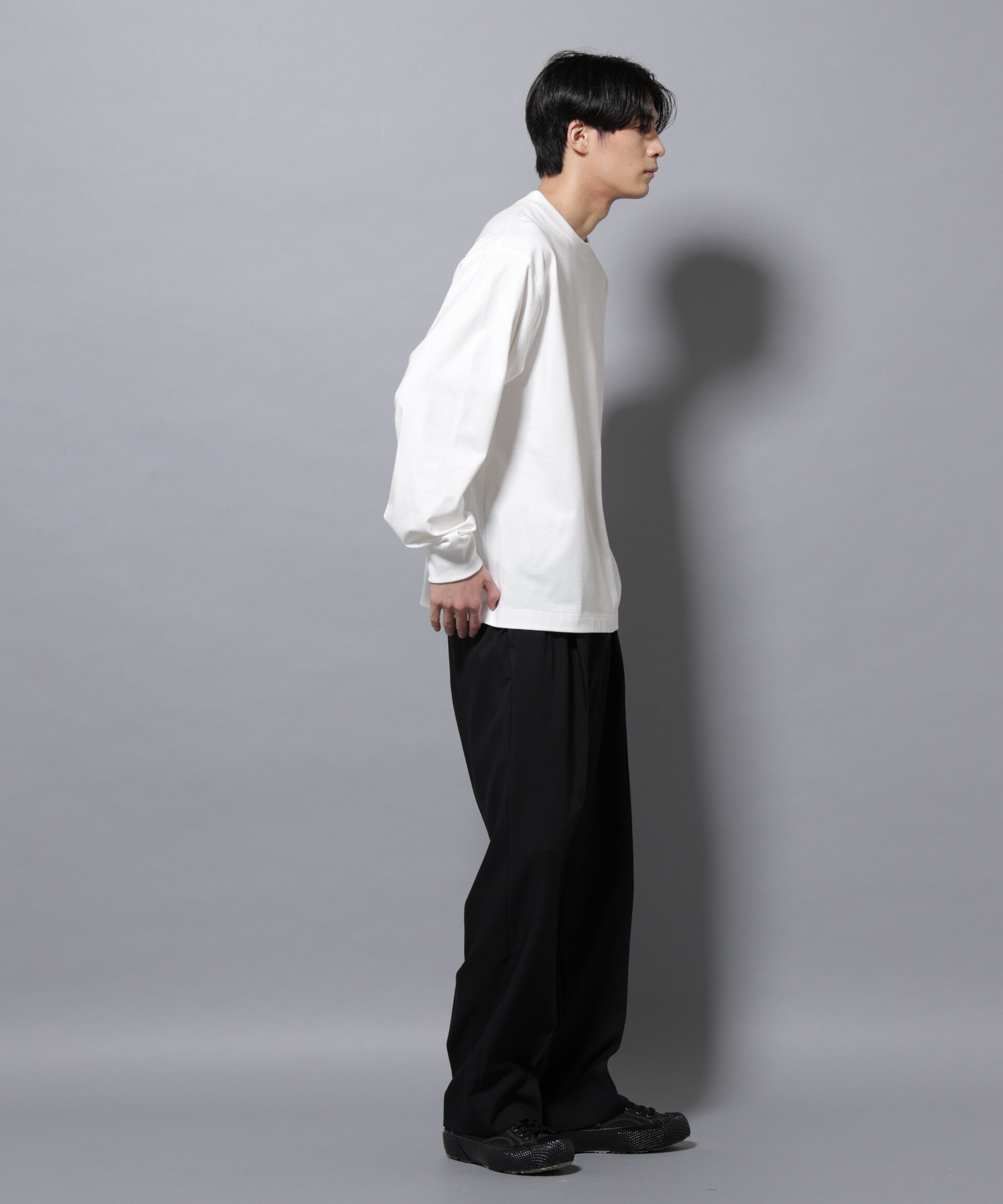 nano･universe「ビックシルエットワンポイントTシャツ 長袖」|Tシャツ・カットソー|