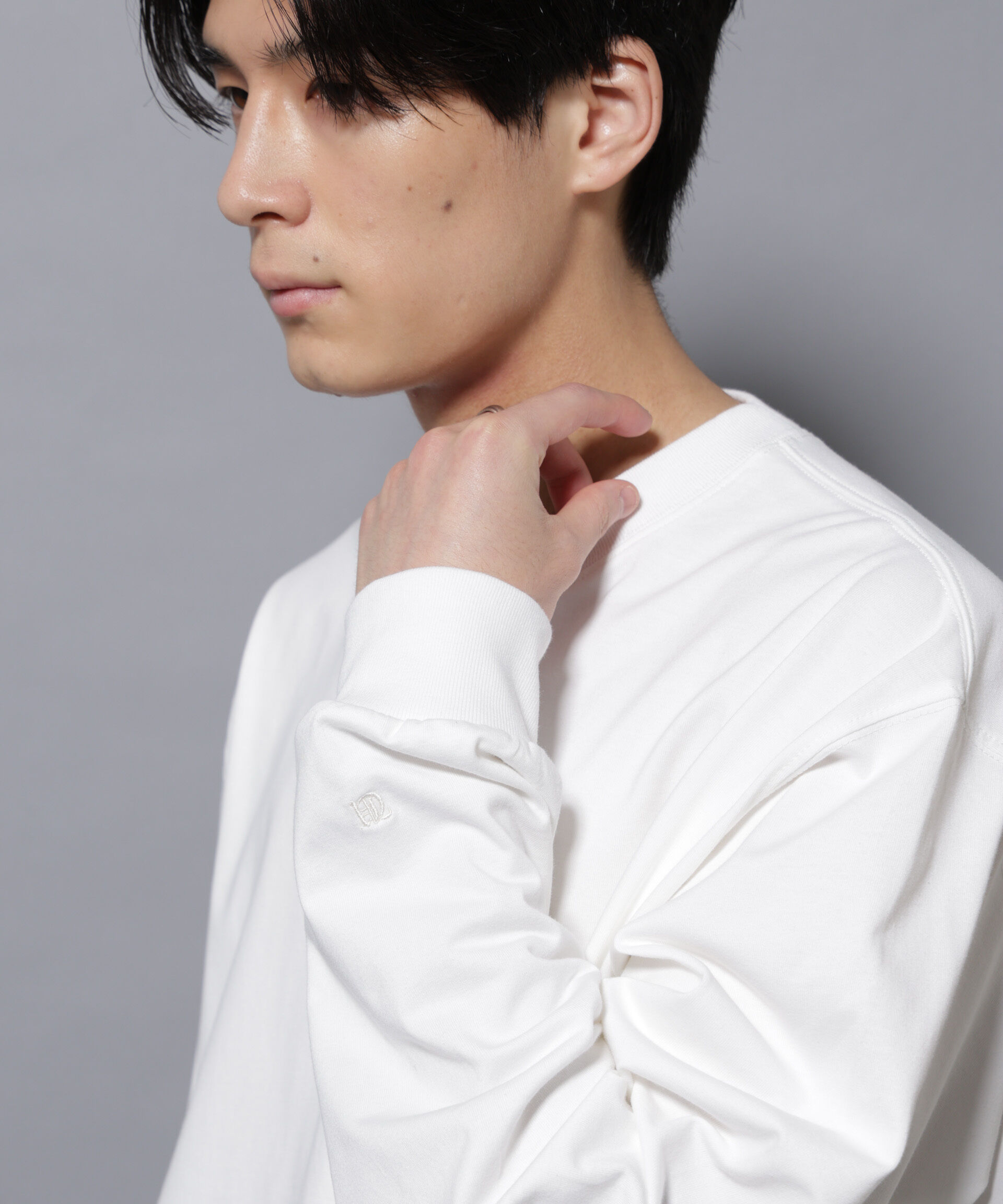 nano･universe「ビックシルエットワンポイントTシャツ 長袖」|Tシャツ・カットソー|