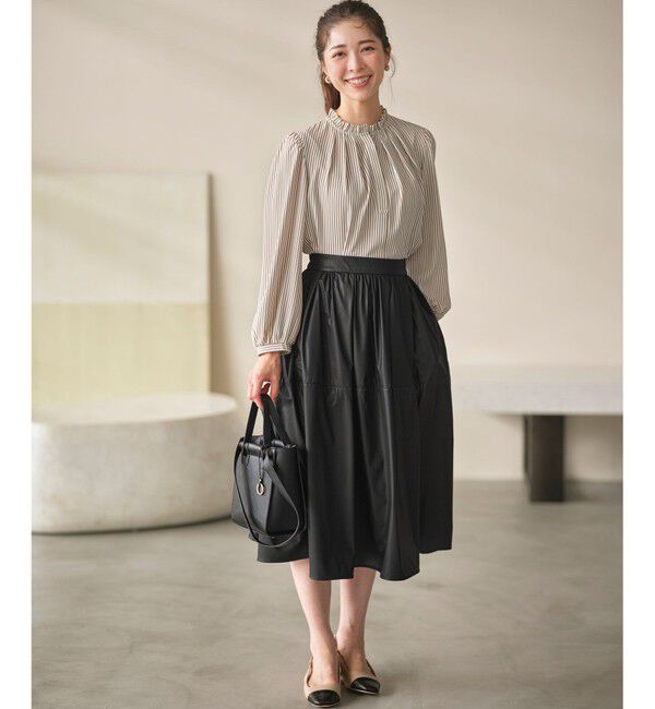 組曲「【WEB限定】ライトデシン フリル襟ブラウス」|シャツ・ブラウス|