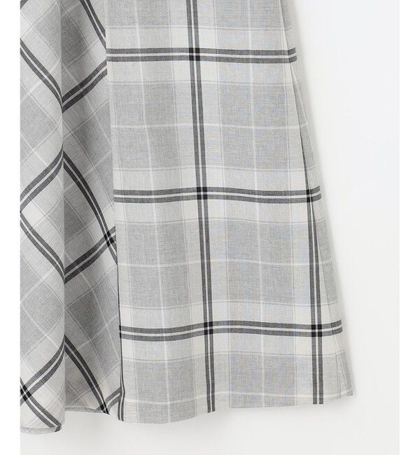 自由区「【洗える/セット可】オータムチェック フレアスカート」|スカート|