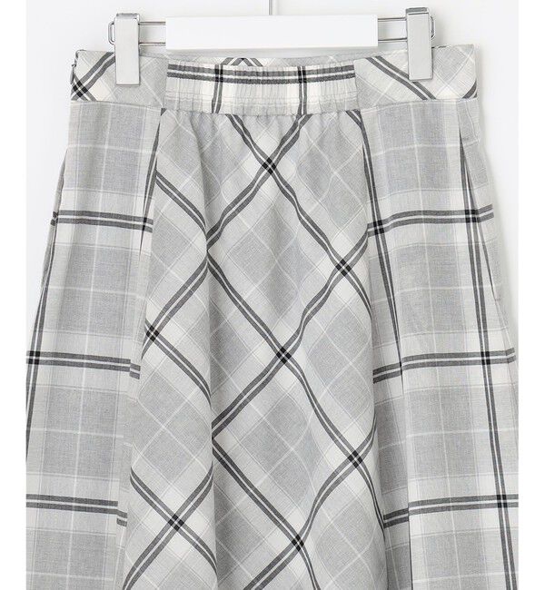 自由区「【洗える/セット可】オータムチェック フレアスカート」|スカート|