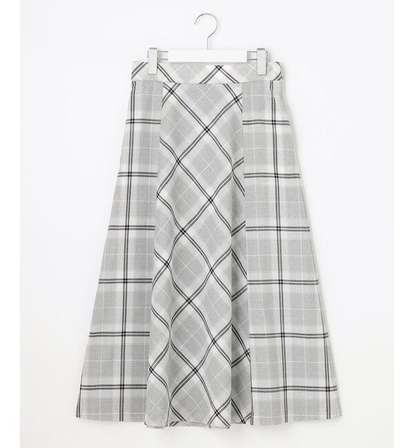 自由区「【洗える/セット可】オータムチェック フレアスカート」|スカート|