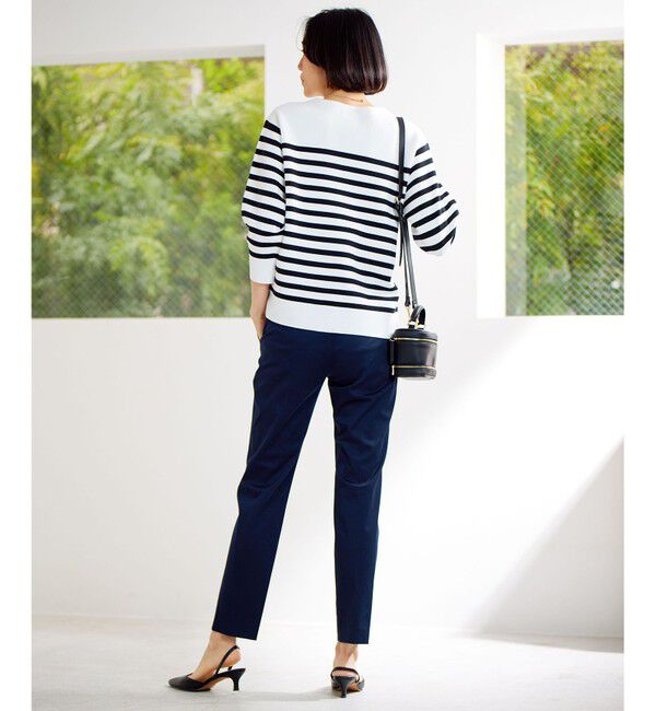 自由区「【接触冷感・洗える】コットンサテンストレッチテーパード パンツ」|その他|