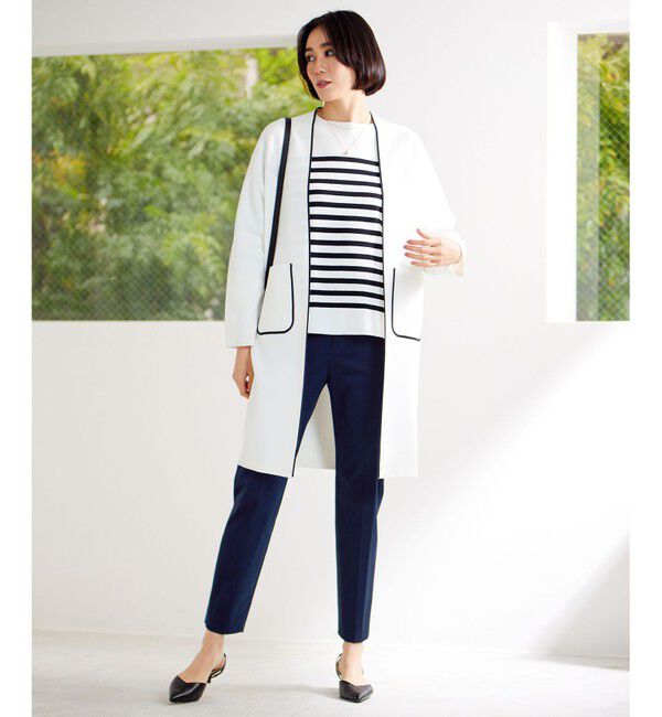 自由区「【接触冷感・洗える】コットンサテンストレッチテーパード パンツ」|その他|