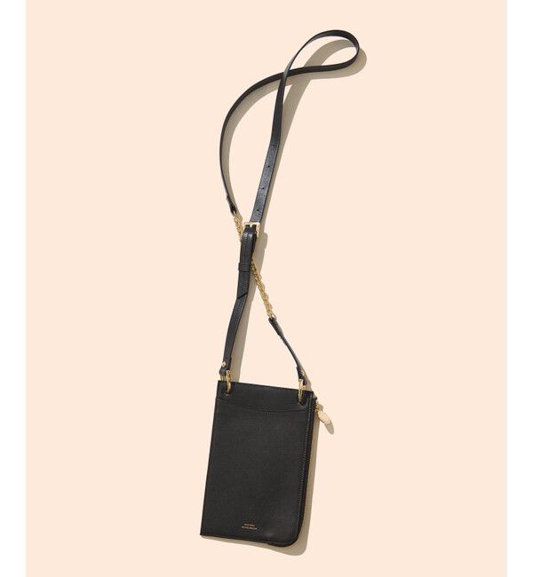 23区「レザー モバイル ポーチ」|ショルダー・メッセンジャー|ブラック