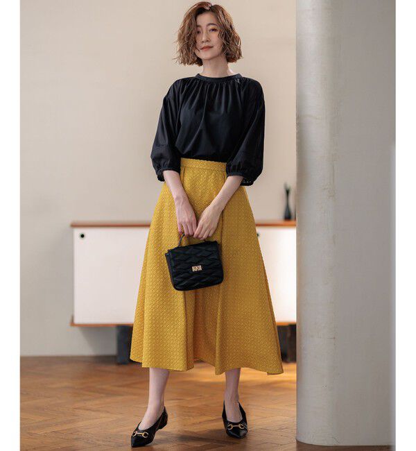 23区「【新色追加/洗える】クリアトリコットジャージー ギャザーデザイン カットソー」|Tシャツ・カットソー|