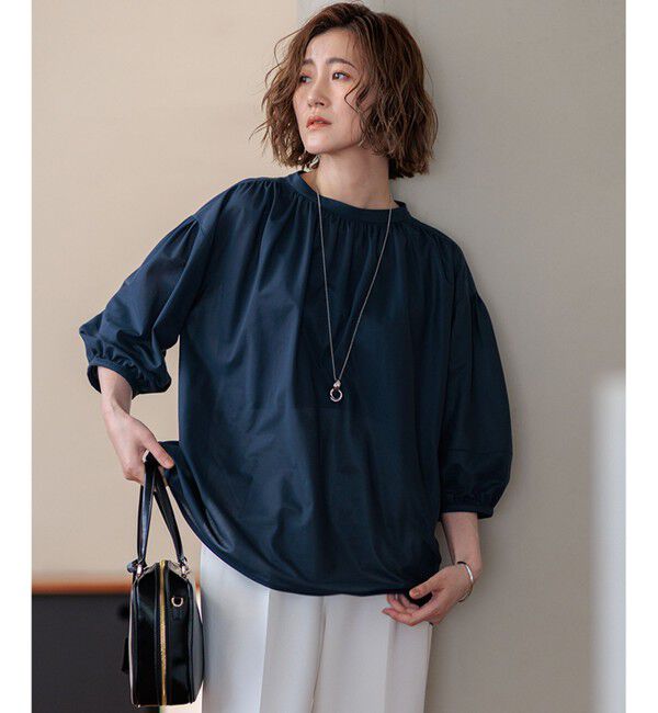 23区「【新色追加/洗える】クリアトリコットジャージー ギャザーデザイン カットソー」|Tシャツ・カットソー|ｸﾞﾚｲｯｼ