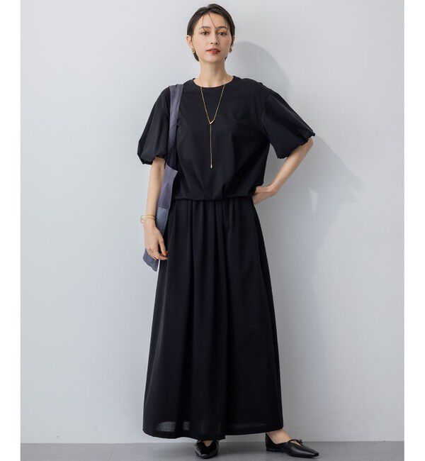 23区「【WEB&一部店舗限定/接触冷感】ツイストコットンプレーティング バルーンスリーブ カットソー」|Tシャツ・カットソー|