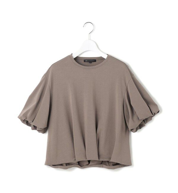 23区「【WEB&一部店舗限定/接触冷感】ツイストコットンプレーティング バルーンスリーブ カットソー」|Tシャツ・カットソー|