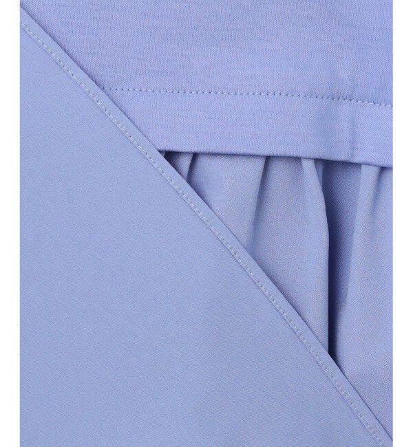 23区「【洗える】シルキータフタコンビ ペプラム カットソー」|Tシャツ・カットソー|