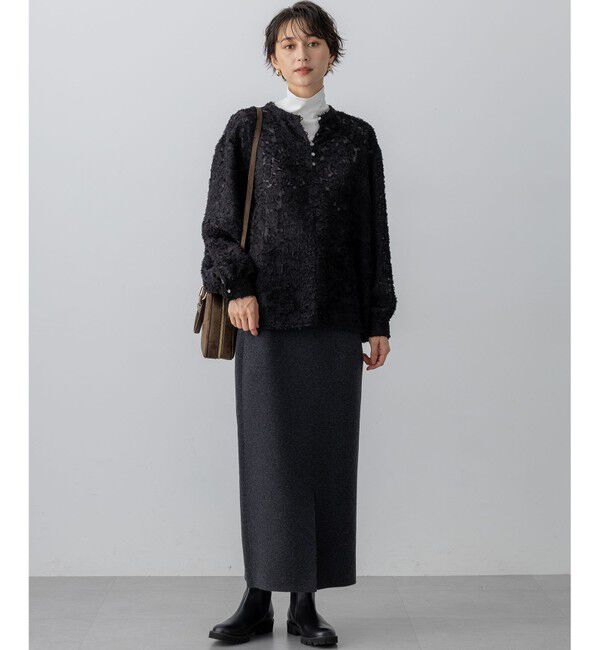 23区「【洗える】シアーカットジャカード ブラウス」|シャツ・ブラウス|