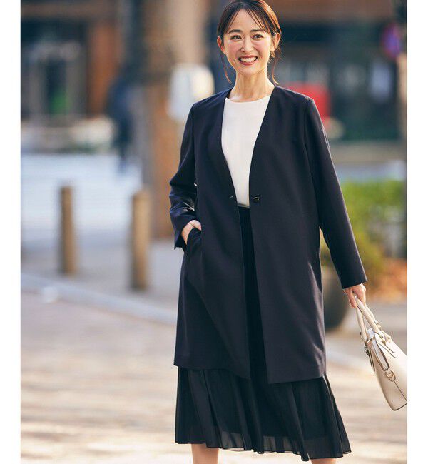 any SiS「カラーレスライト コート」|ノーカラーコート|